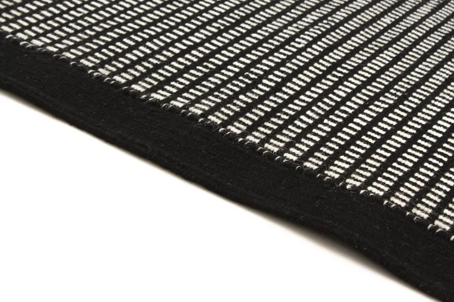 Tapis en laine - Luxor (noir/blanc)