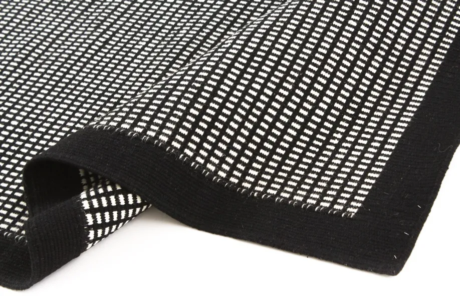 Tapis en laine - Luxor (noir/blanc)