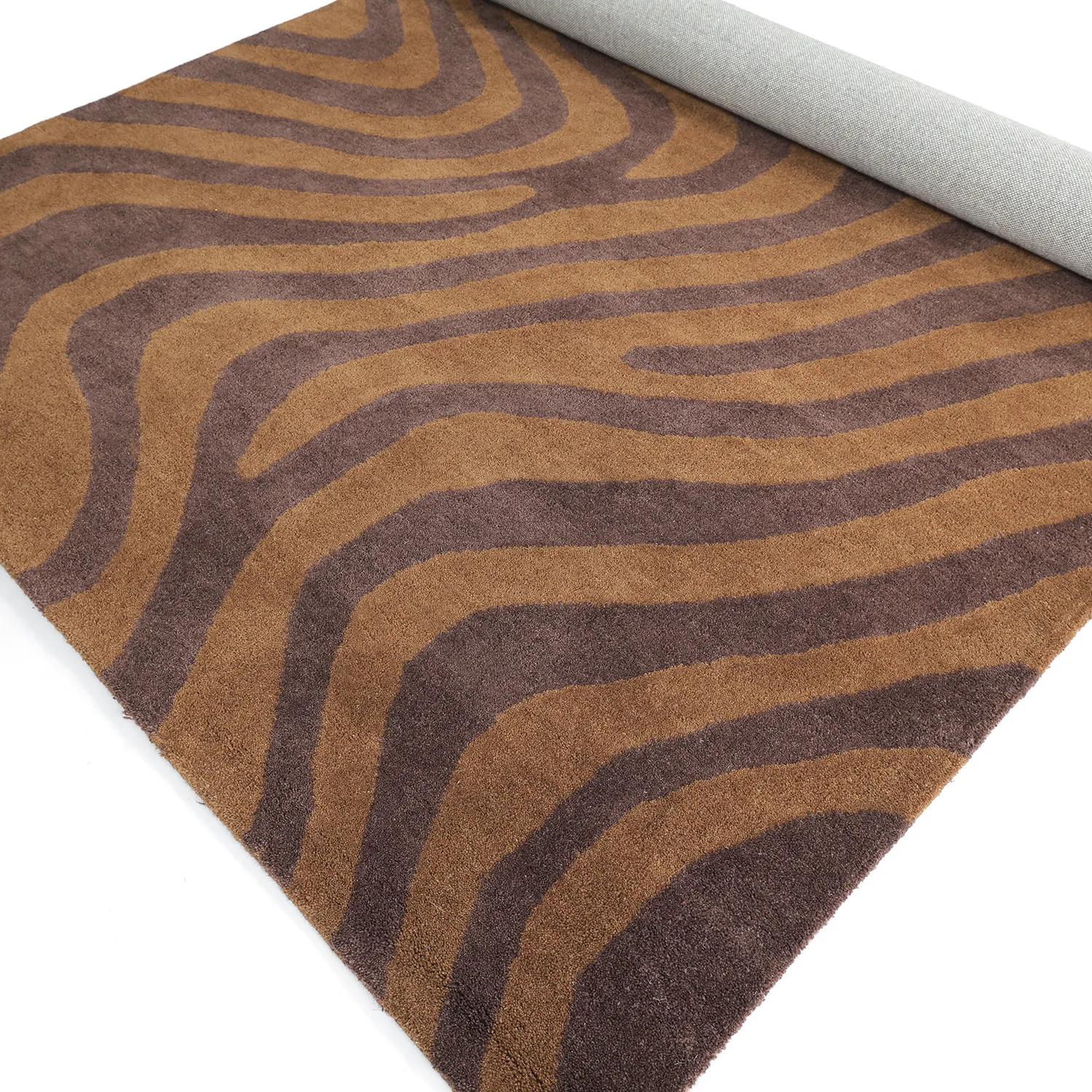 Tapis de laine - Aiz Hand Tufted Wool Premium (marron)