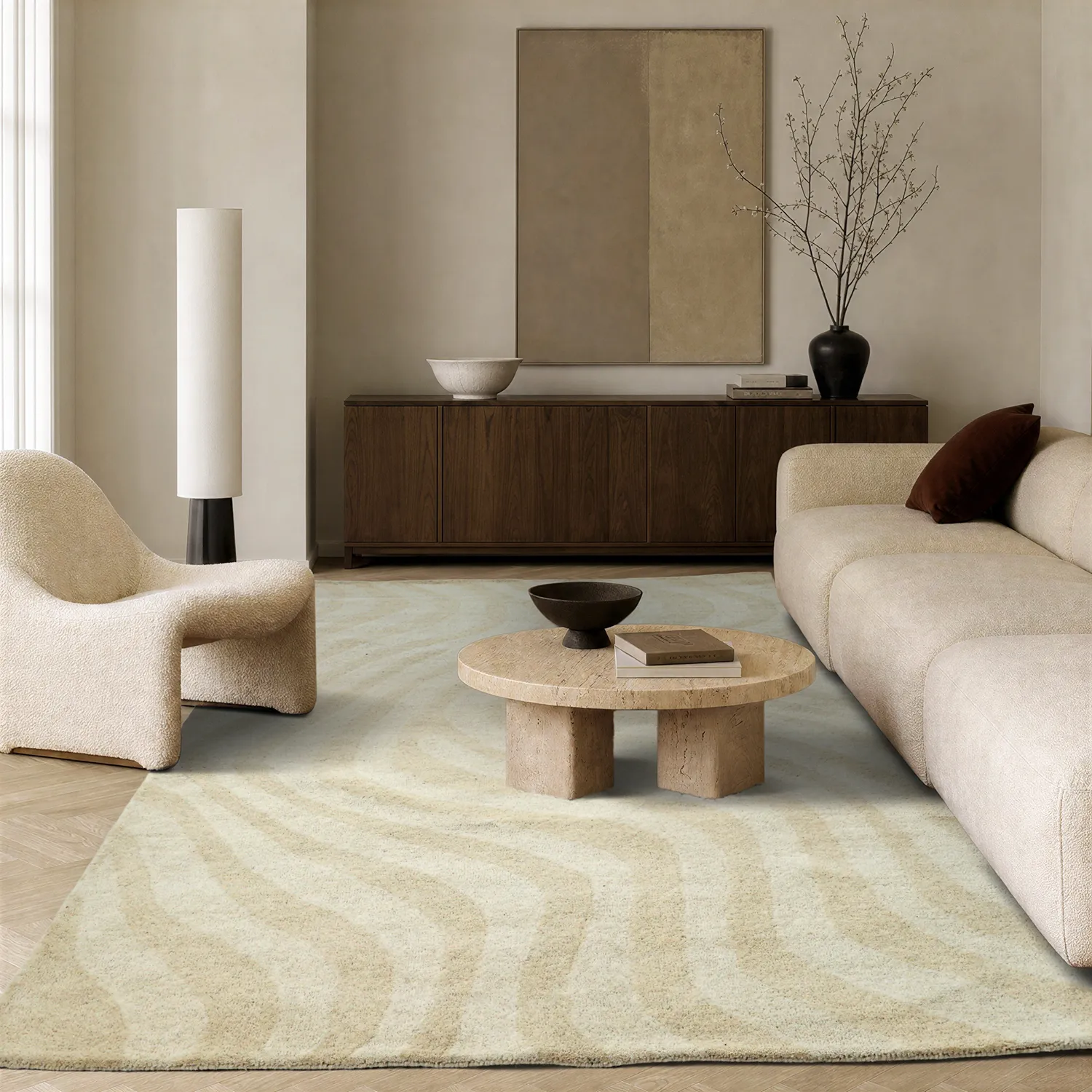 Tapis de laine - Aiz Hand Tufted Wool Premium (gris)