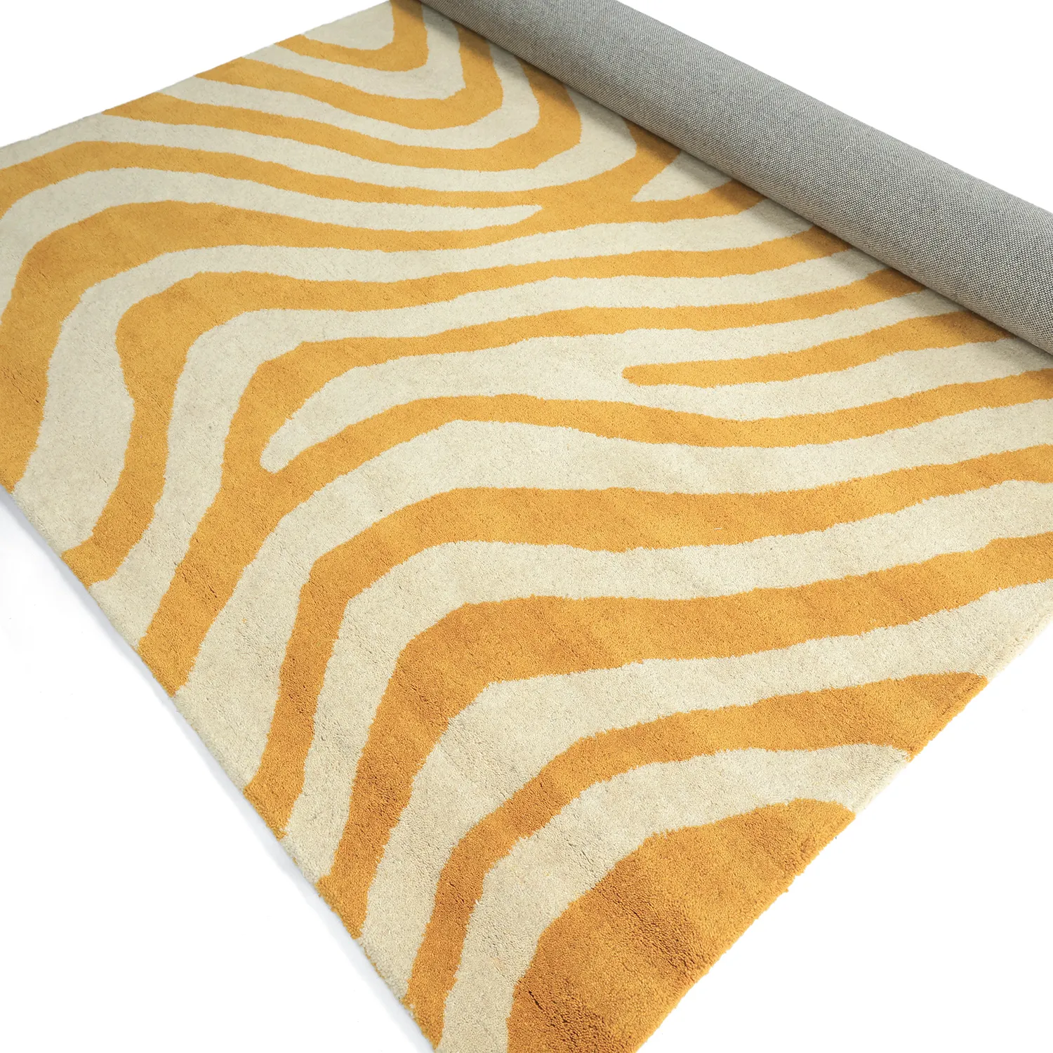 Tapis de laine - Aiz Hand Tufted Wool Premium (jaune)