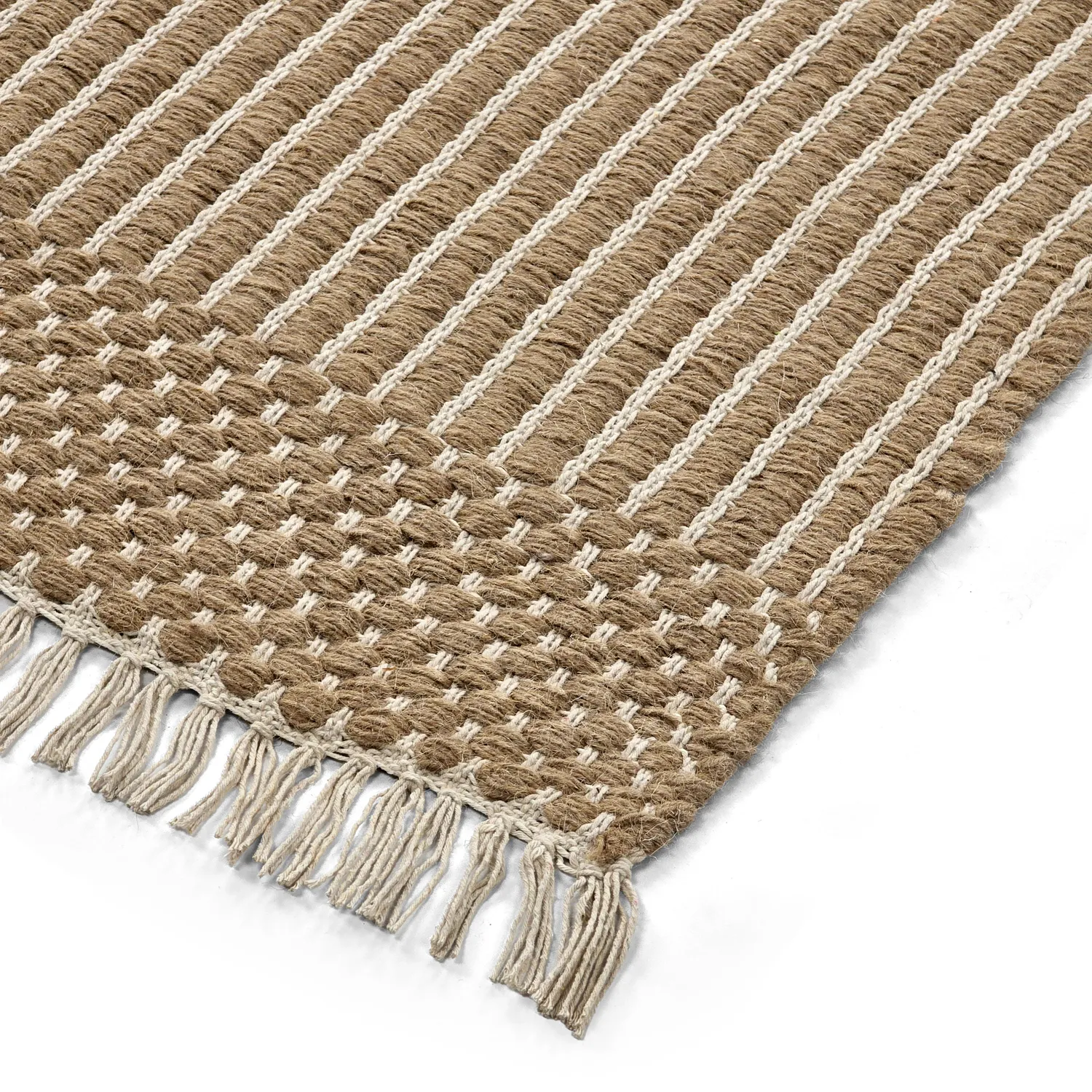 Tapis en laine - Arbil (beige/blanc)