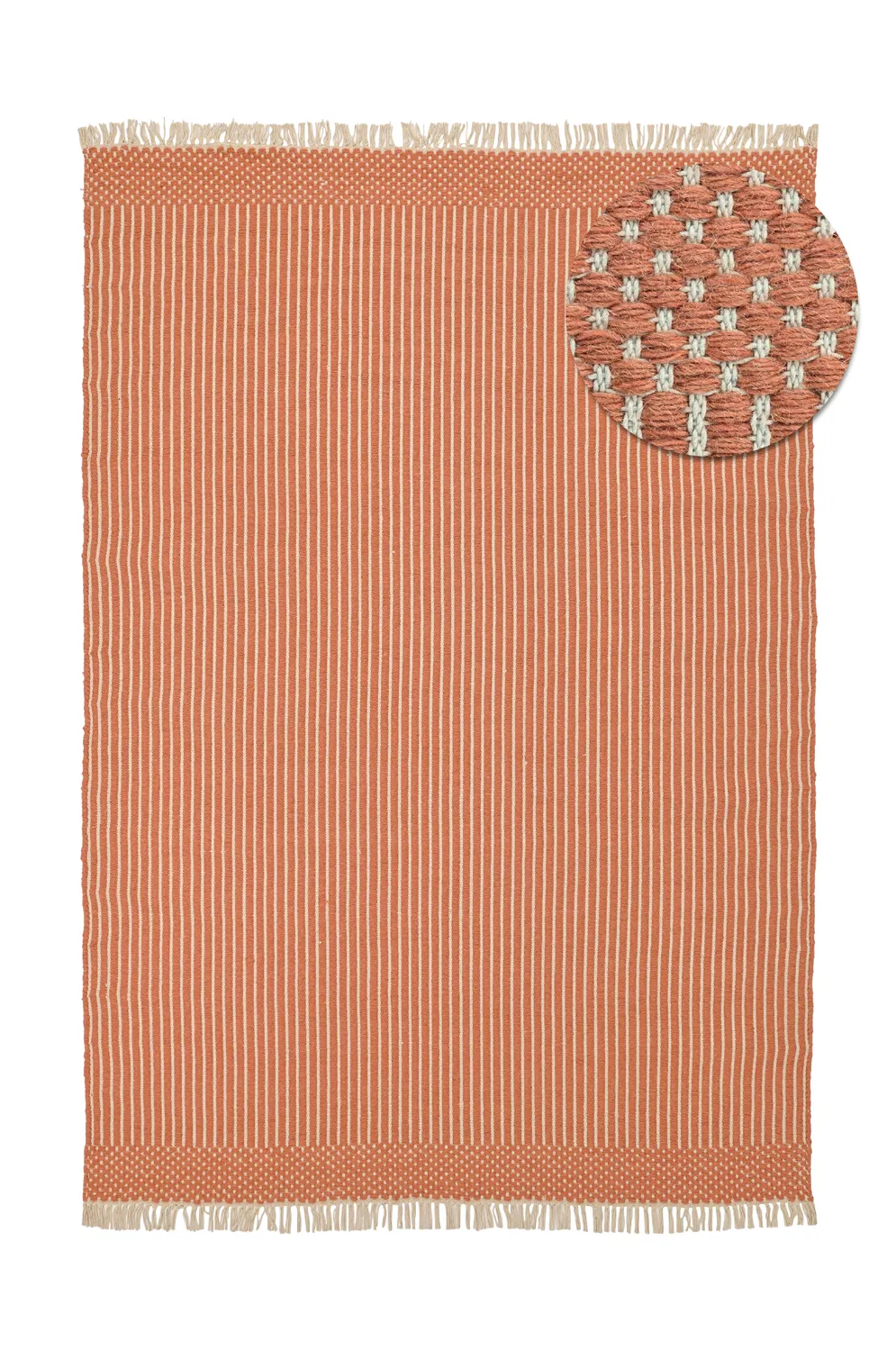 Tapis en laine - Arbil (terracotta/blanc)