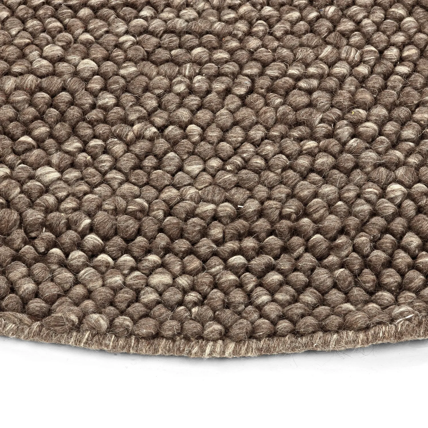 Tapis rond - Avafors Wool Bubble (marron/beige)