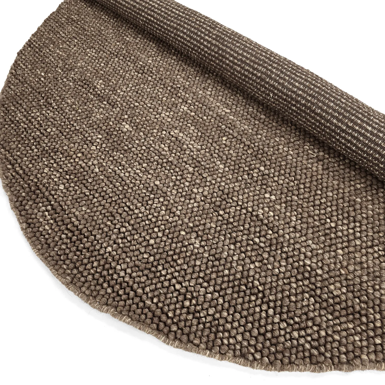Tapis rond - Avafors Wool Bubble (marron/beige)
