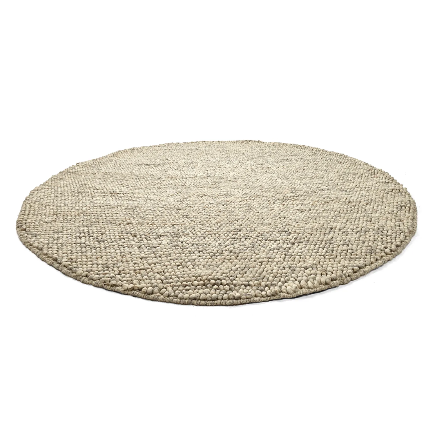 Tapis rond - Avafors Wool Bubble (gris/beige)