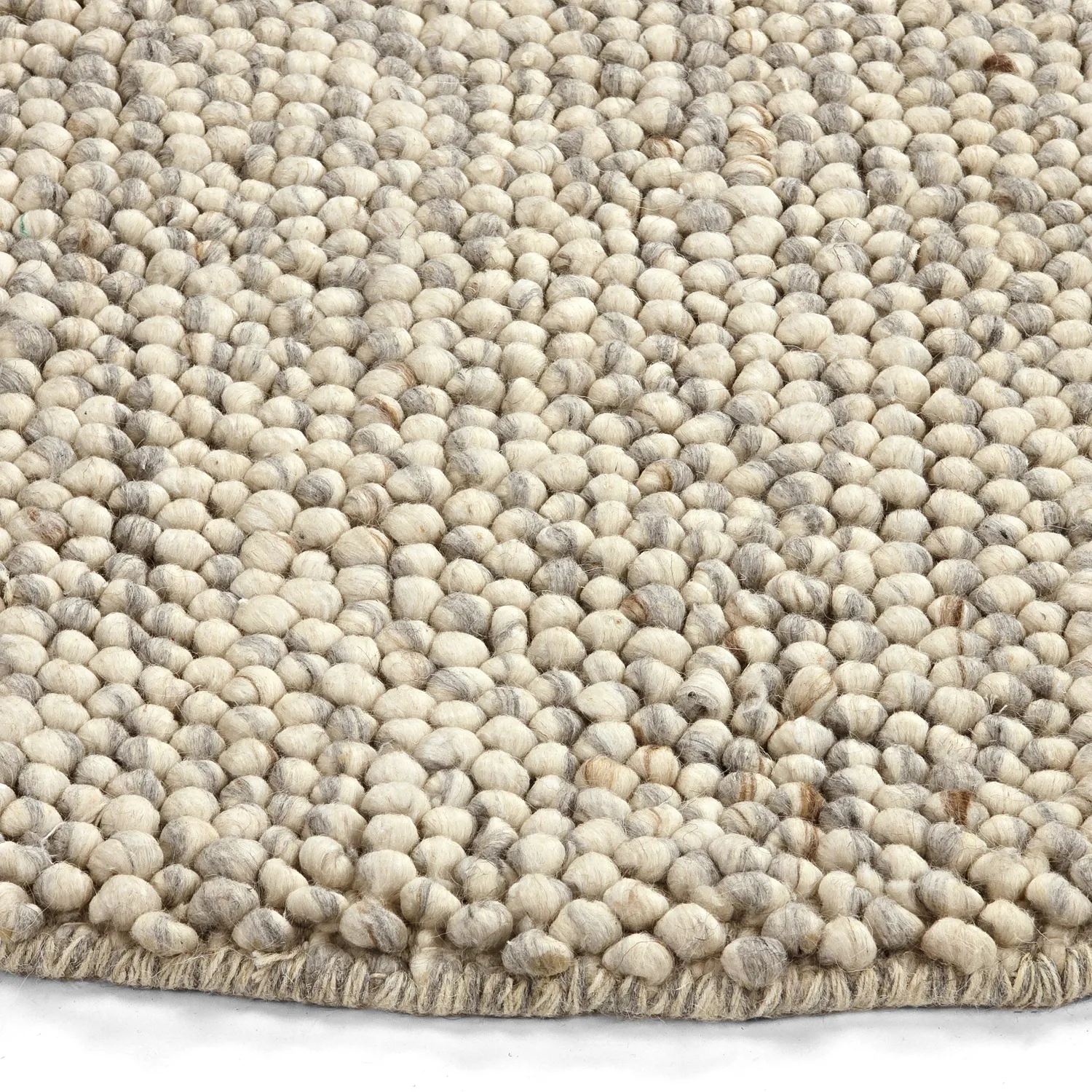 Tapis rond - Avafors Wool Bubble (gris/beige)