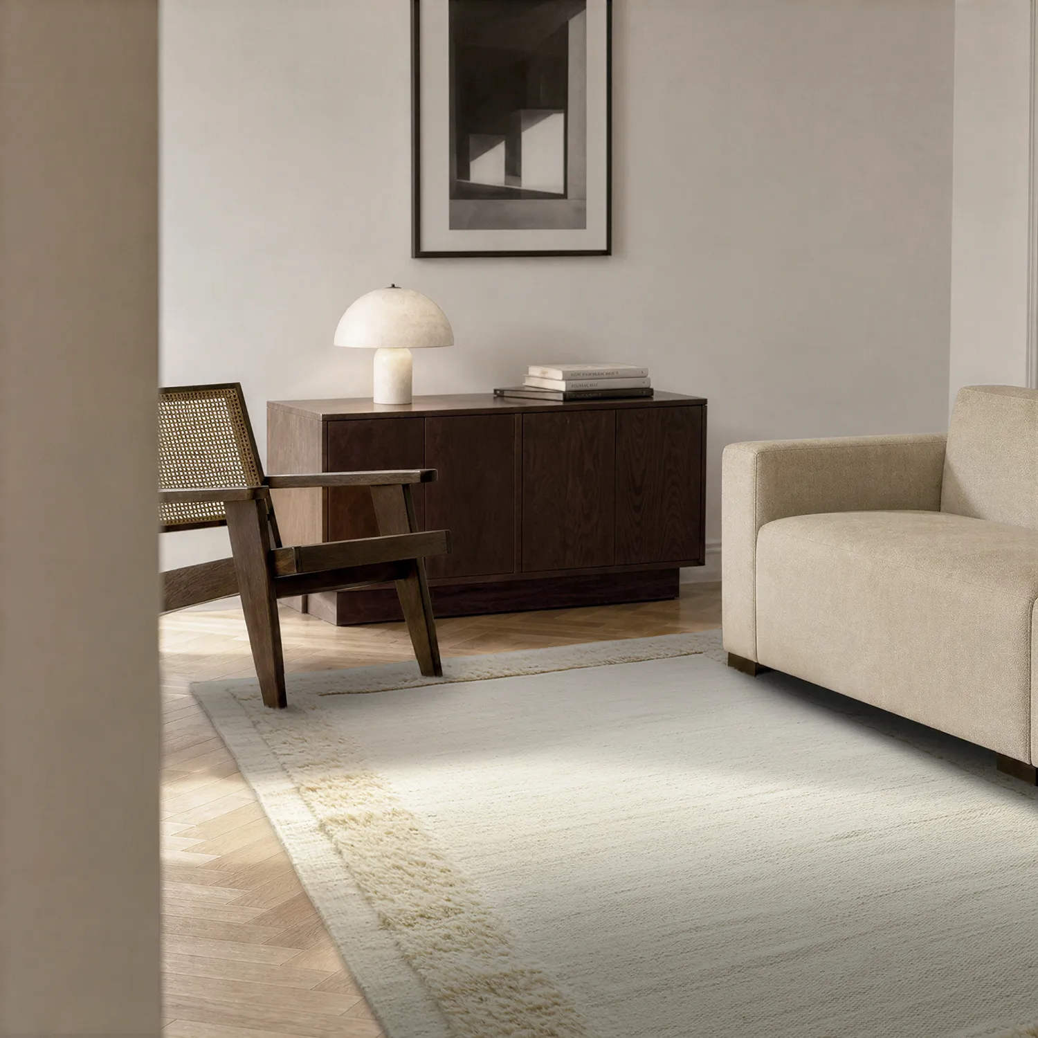 Tapis de laine - Beja (crème)