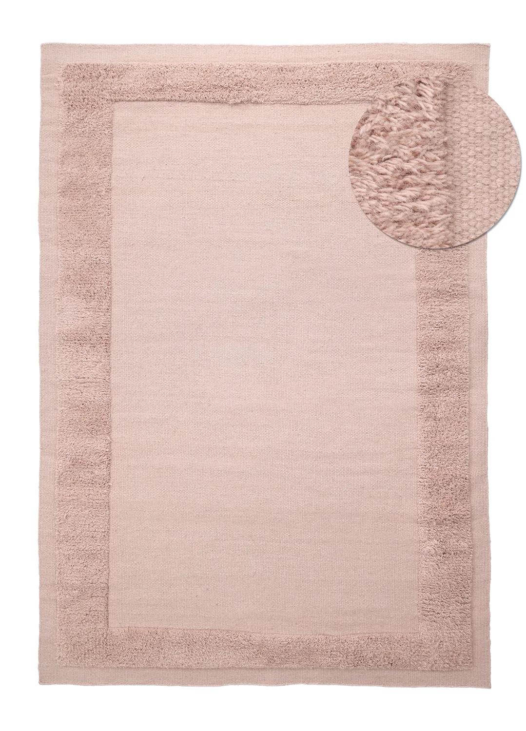 Tapis de laine - Beja (rose poudré)