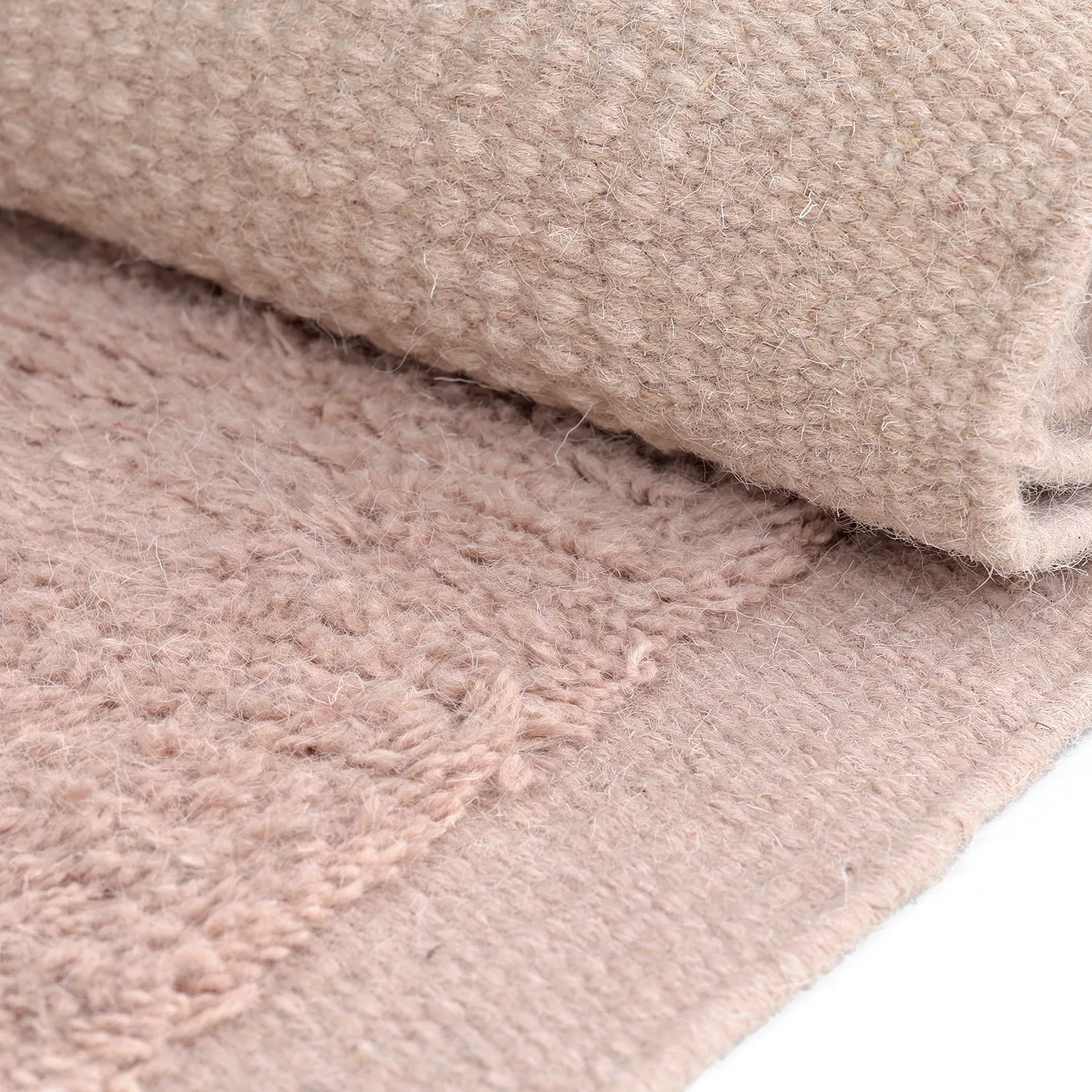 Tapis de laine - Beja (rose poudré)