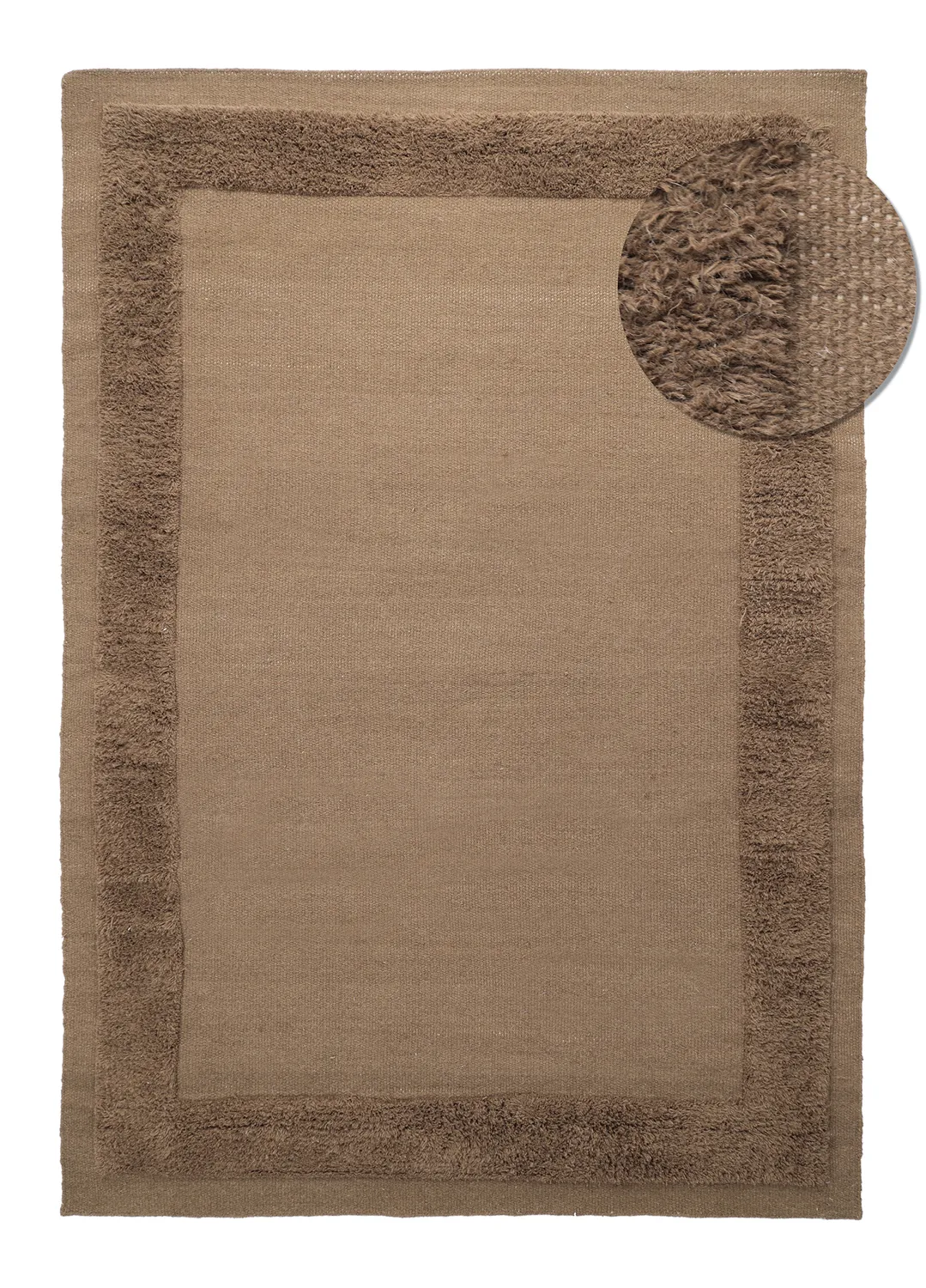 Tapis de laine - Beja (marron foncé)