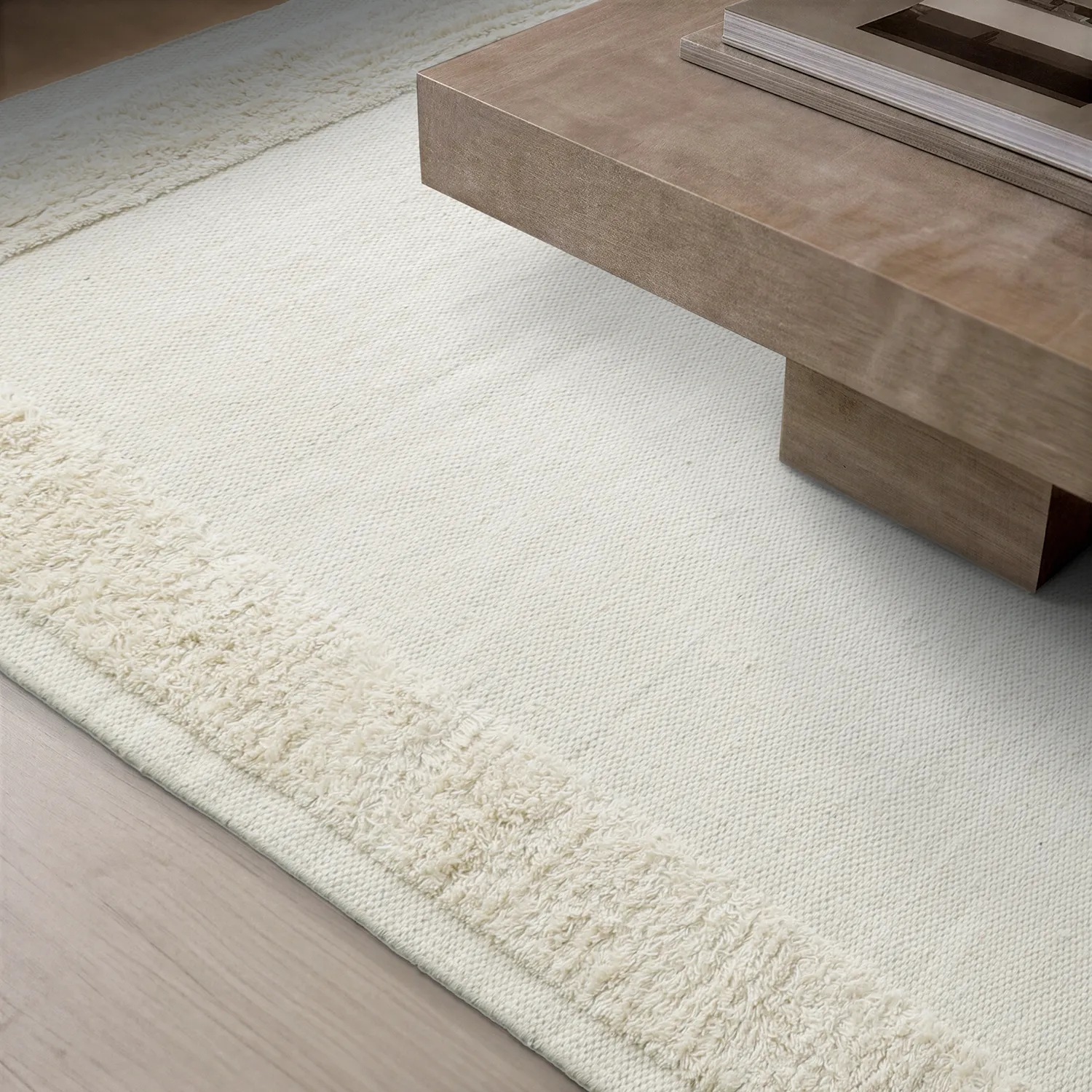 Tapis de laine - Beja (blanc)