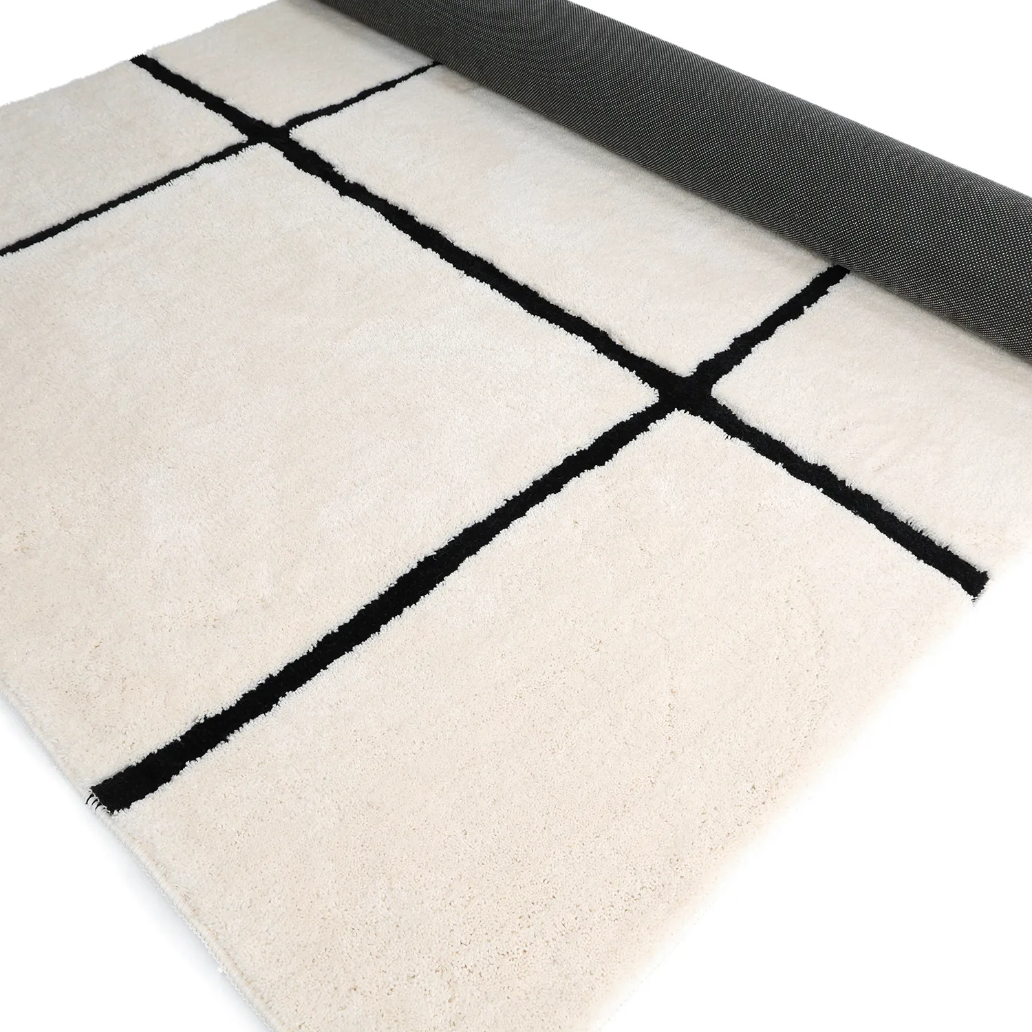 Tapis shaggy - Bitola (crème)