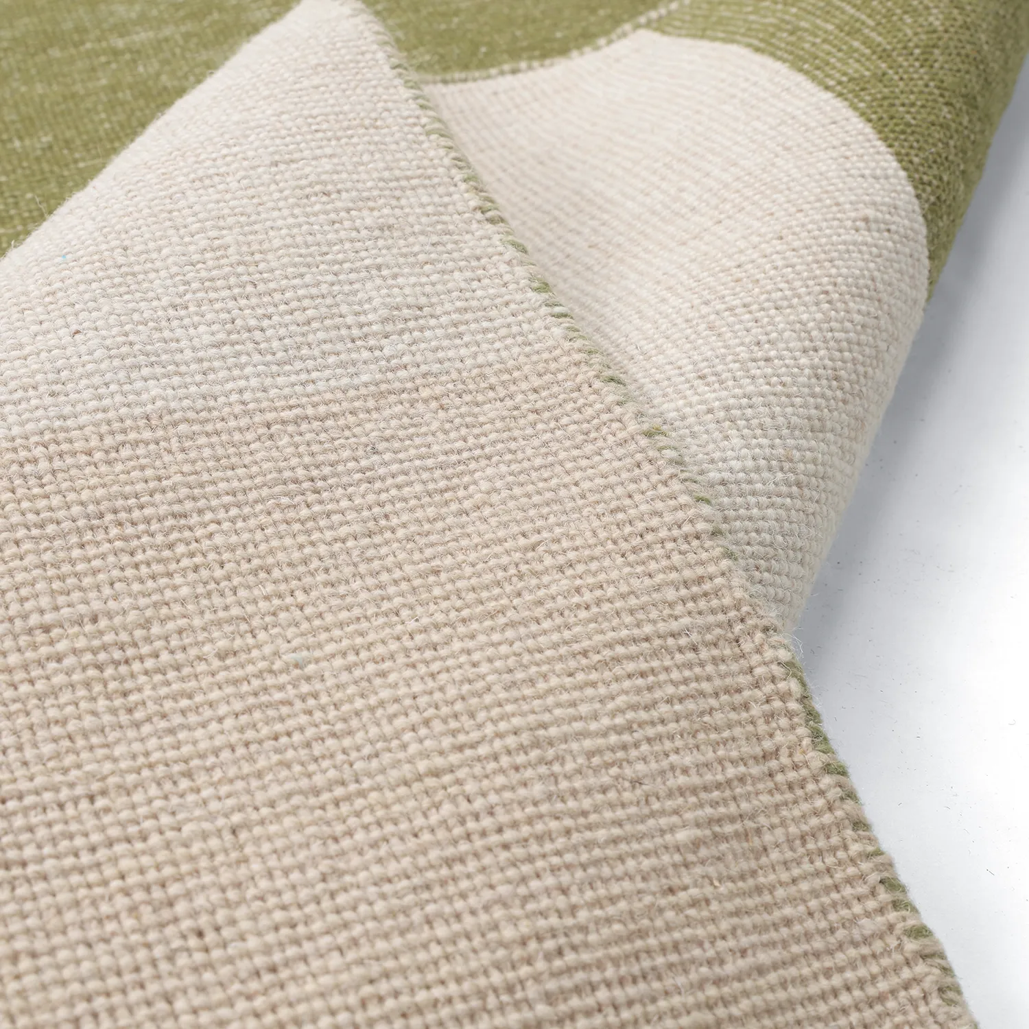 Tapis de laine - Chaves (vert/beige)
