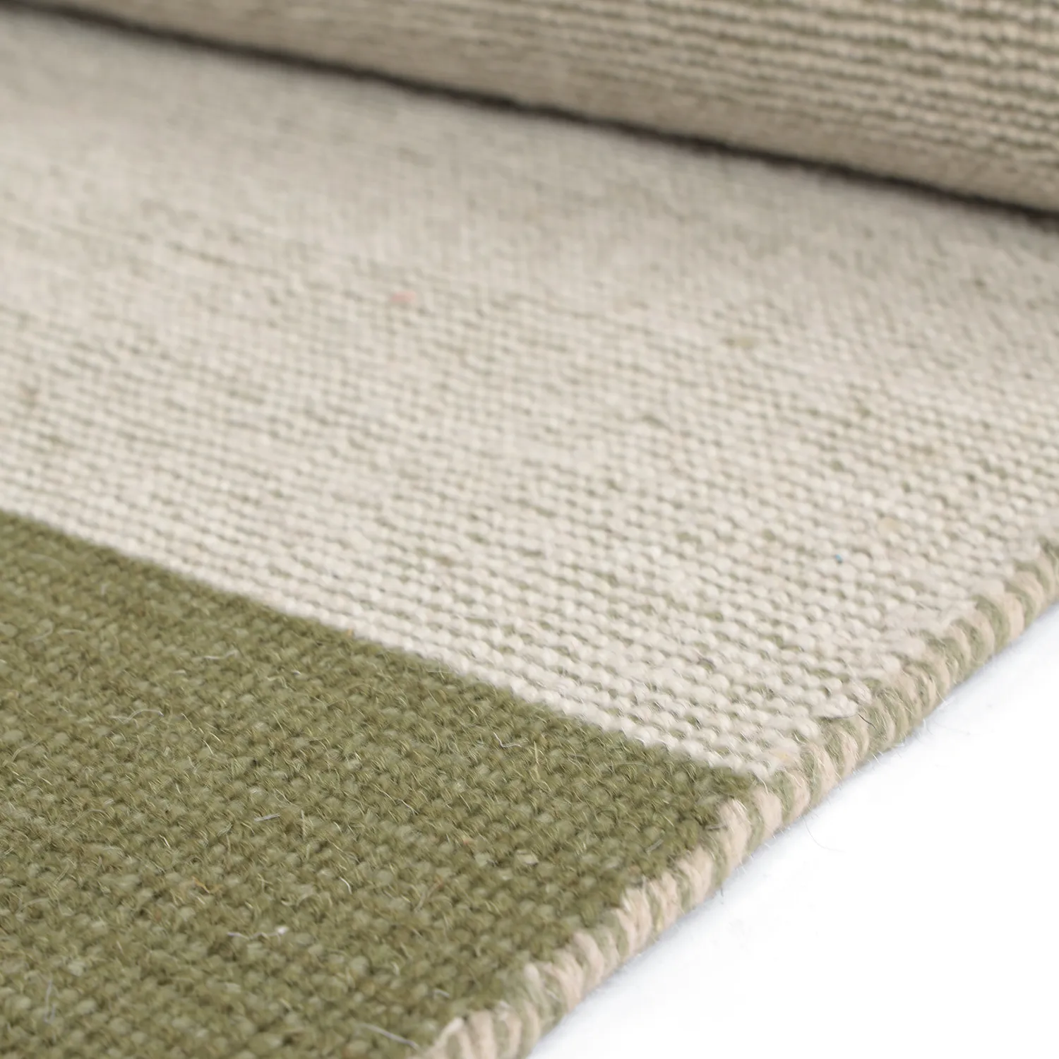 Tapis de laine - Chaves (vert/beige)