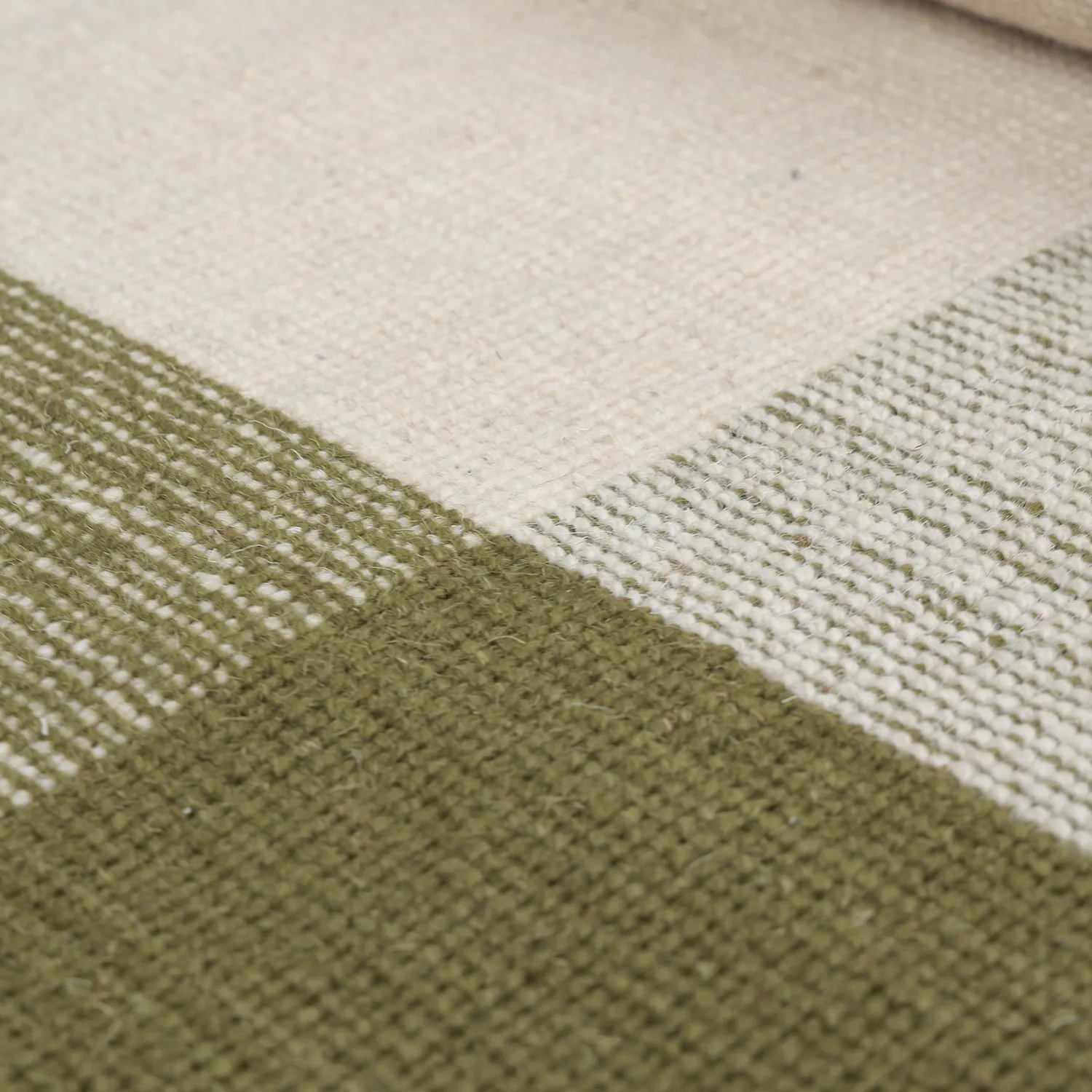 Tapis de laine - Chaves (vert/beige)