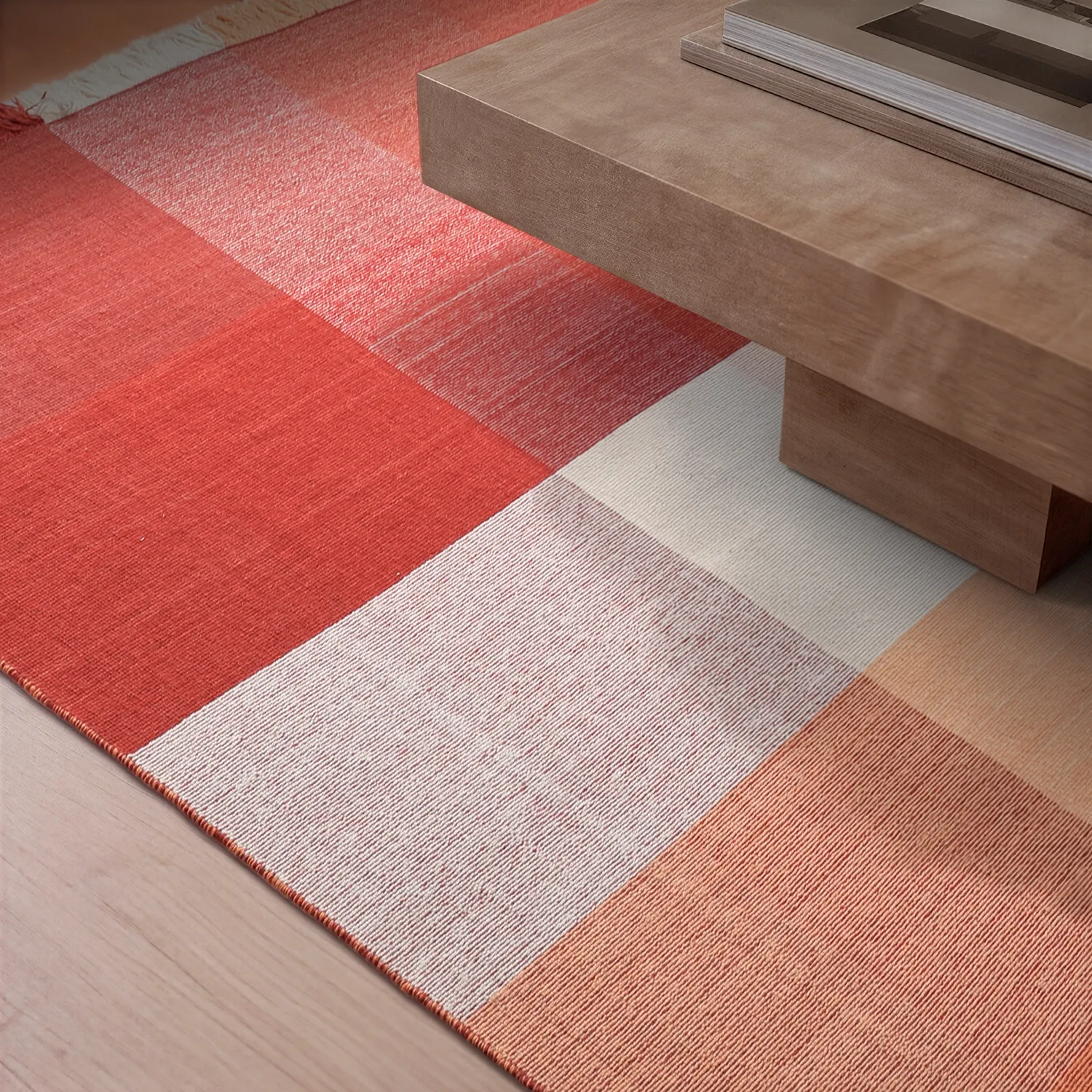 Tapis de laine - Chaves (rouge/orange)