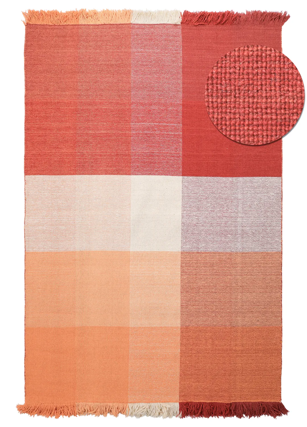 Tapis de laine - Chaves (rouge/orange)