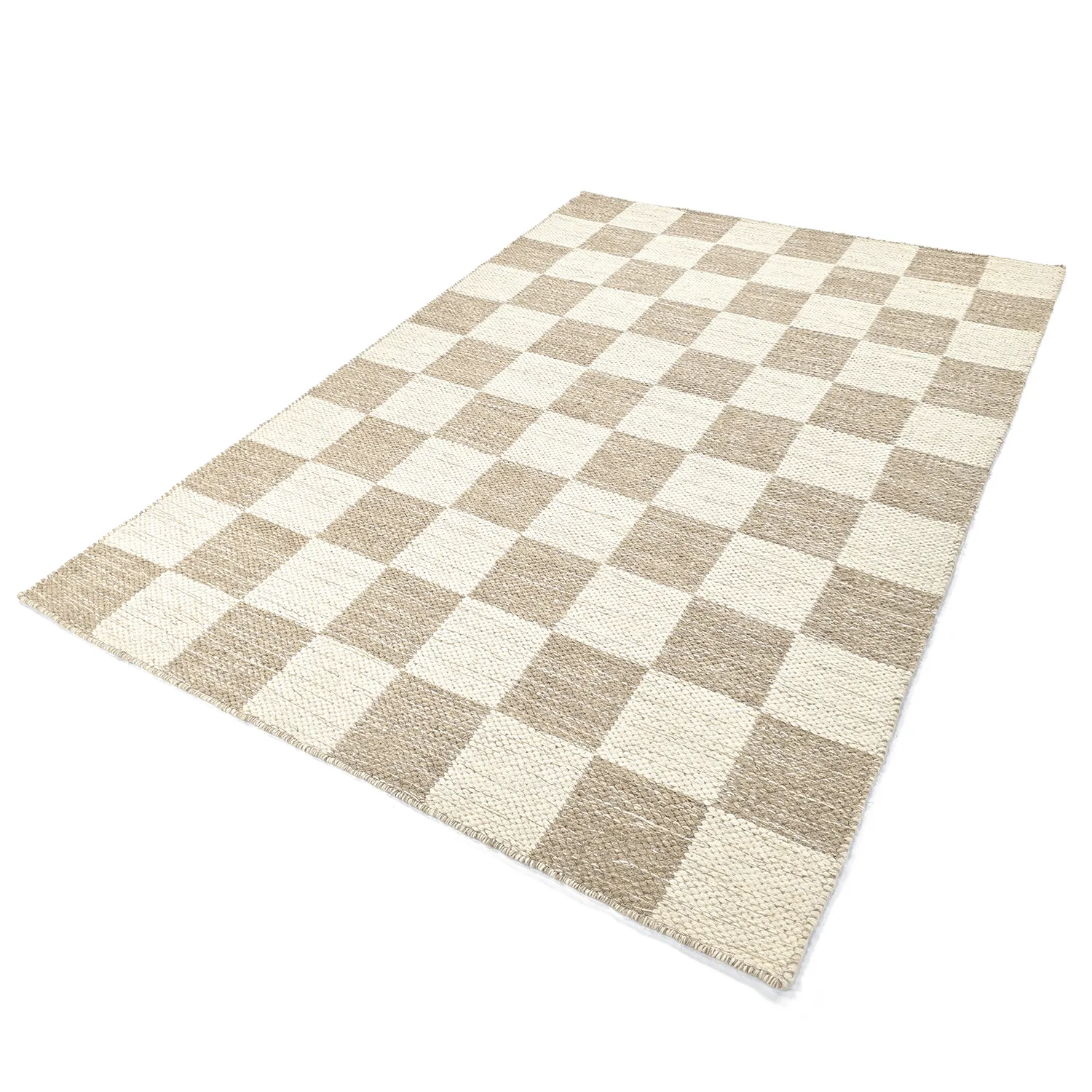 Tapis de laine - Dundee (beige/blanc)