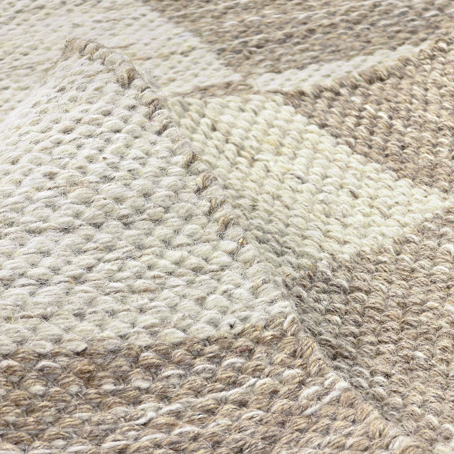 Tapis de laine - Dundee (beige/blanc)