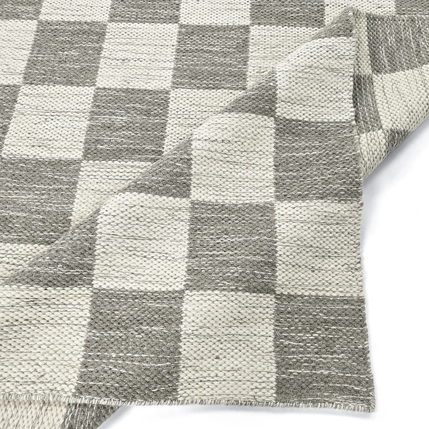 Tapis de laine - Dundee (gris/blanc)
