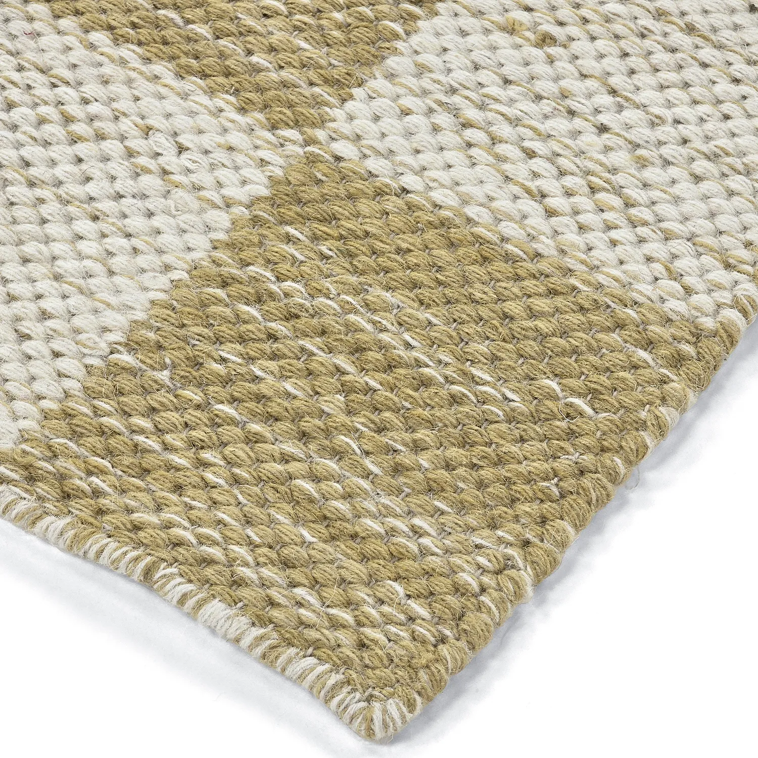 Tapis de laine - Dundee (jaune/blanc)