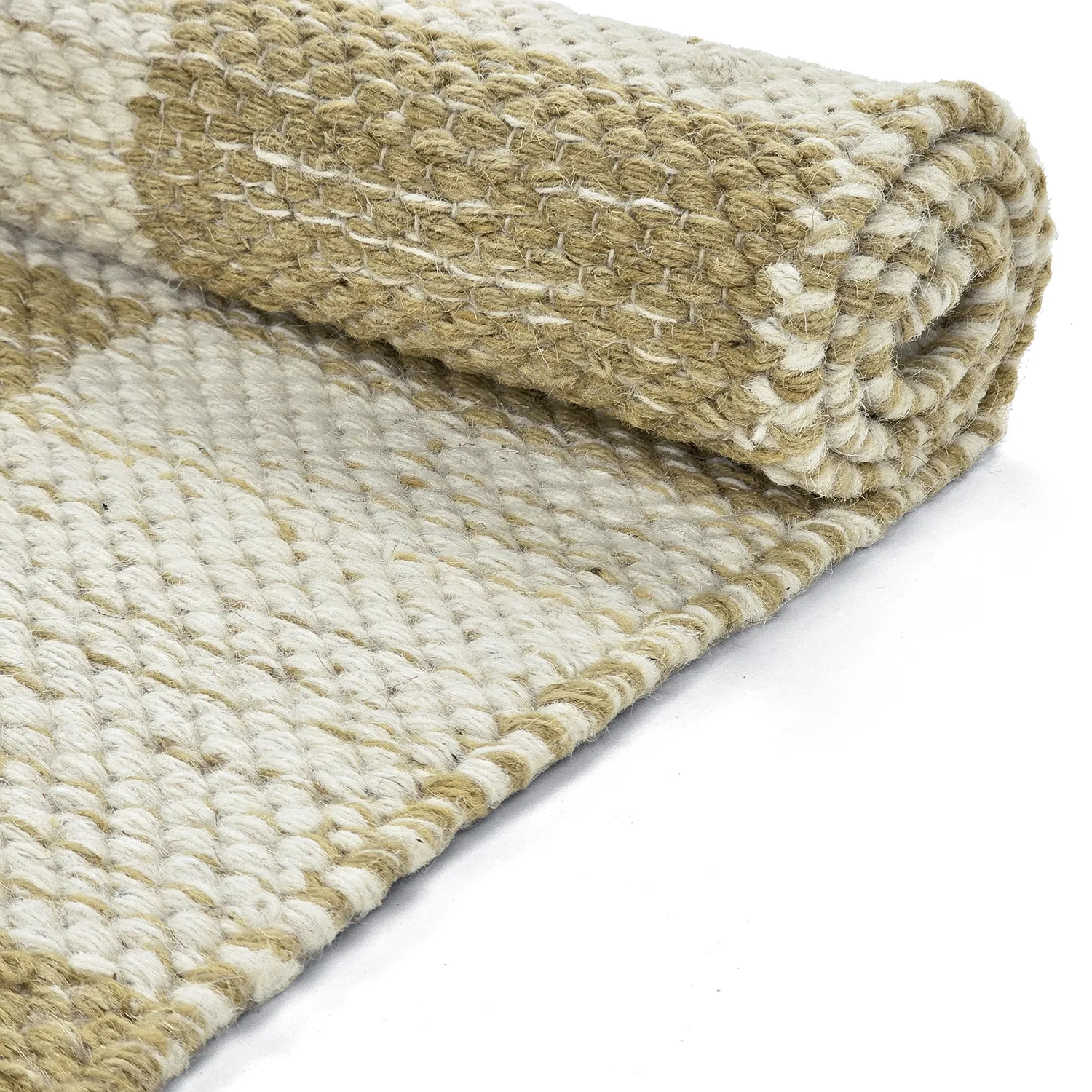 Tapis de laine - Dundee (jaune/blanc)