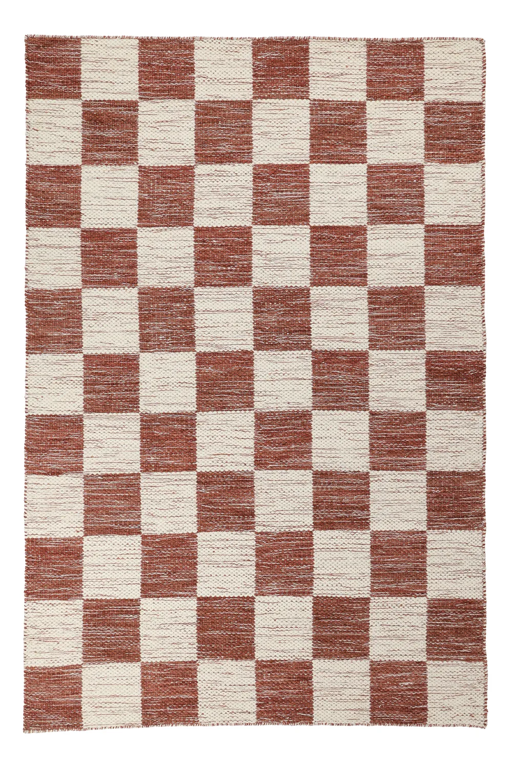 Tapis de laine - Dundee (rouge/blanc)