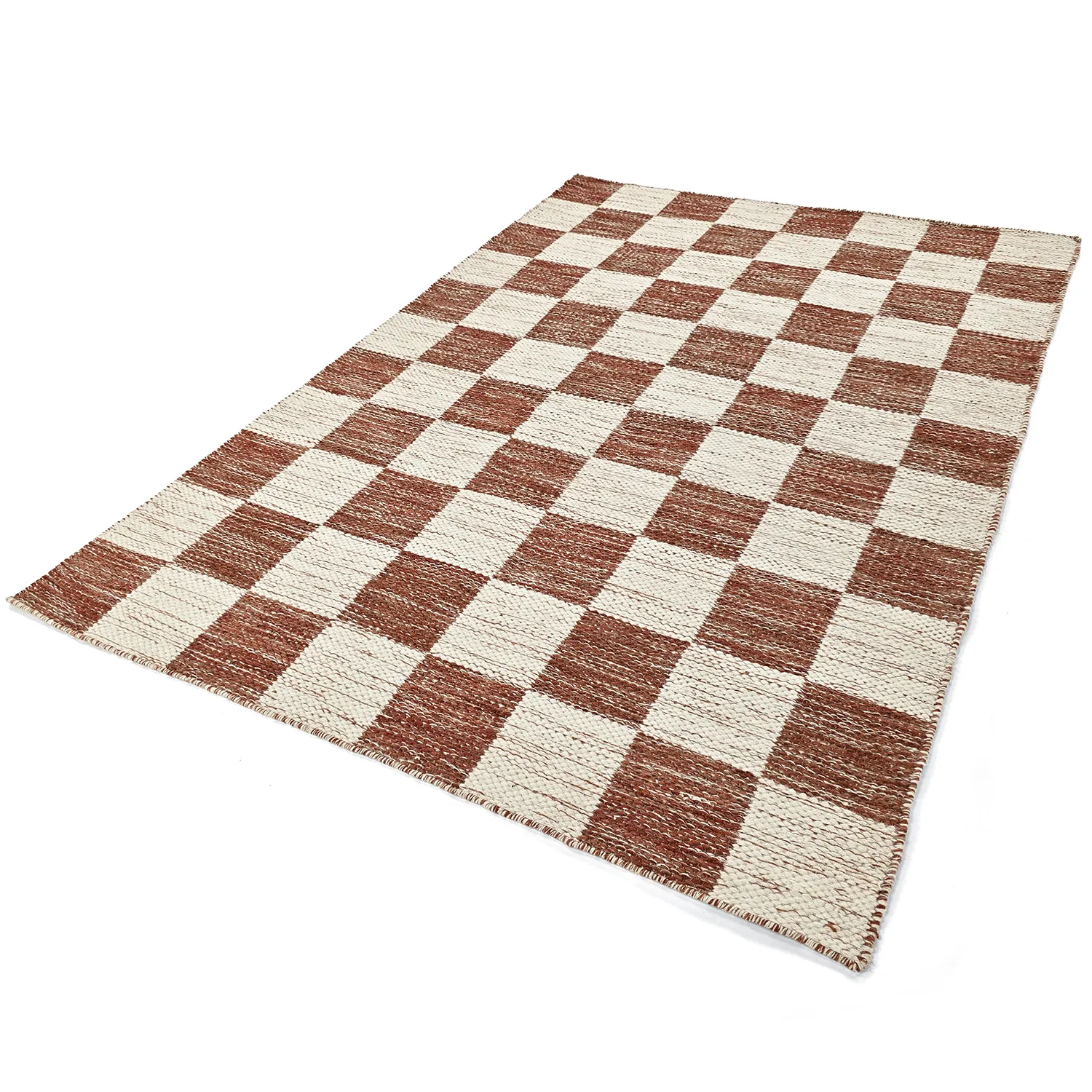 Tapis de laine - Dundee (rouge/blanc)