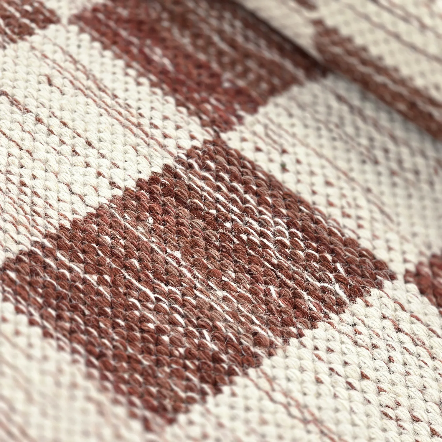 Tapis de laine - Dundee (rouge/blanc)