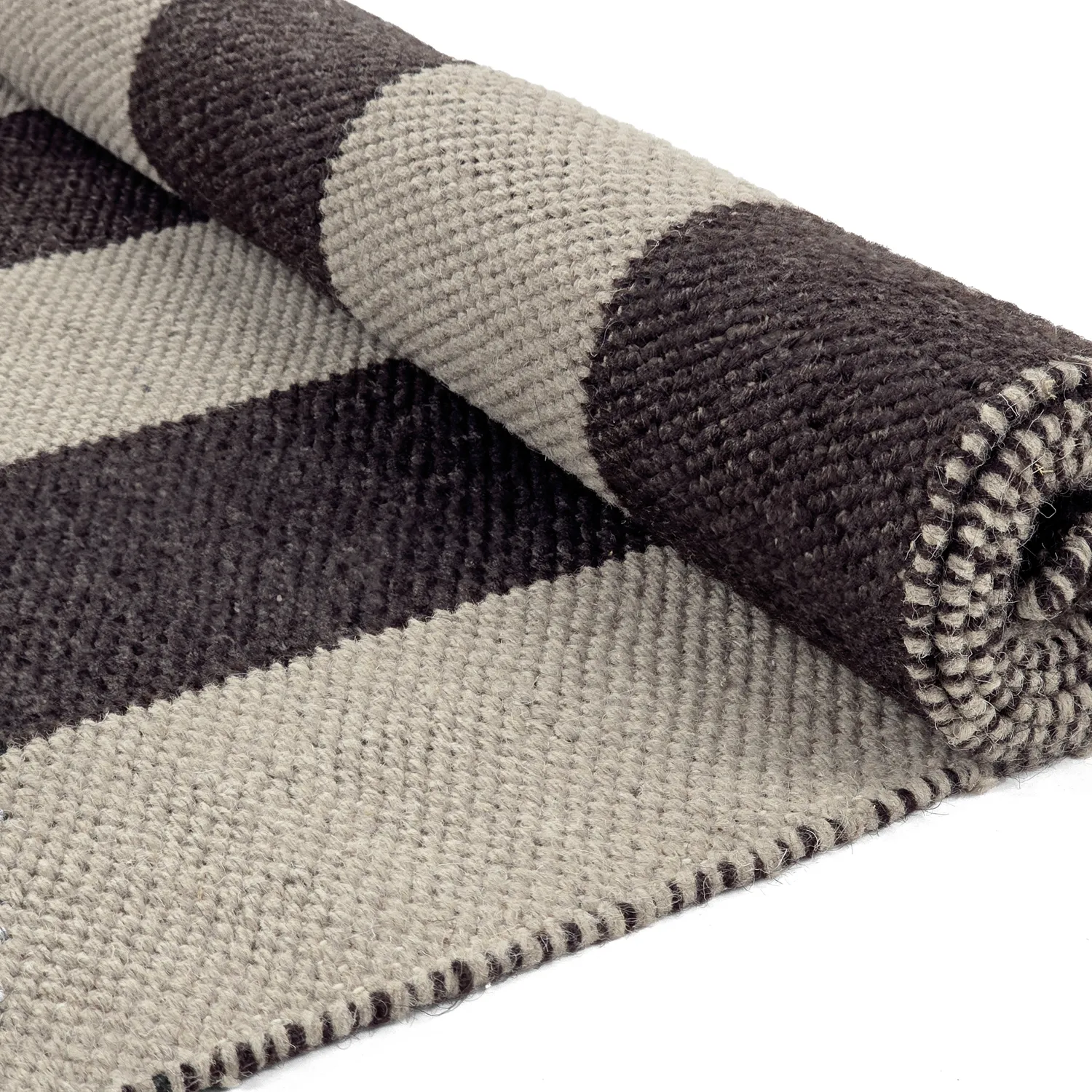 Tapis en laine - Garine (noir/beige)