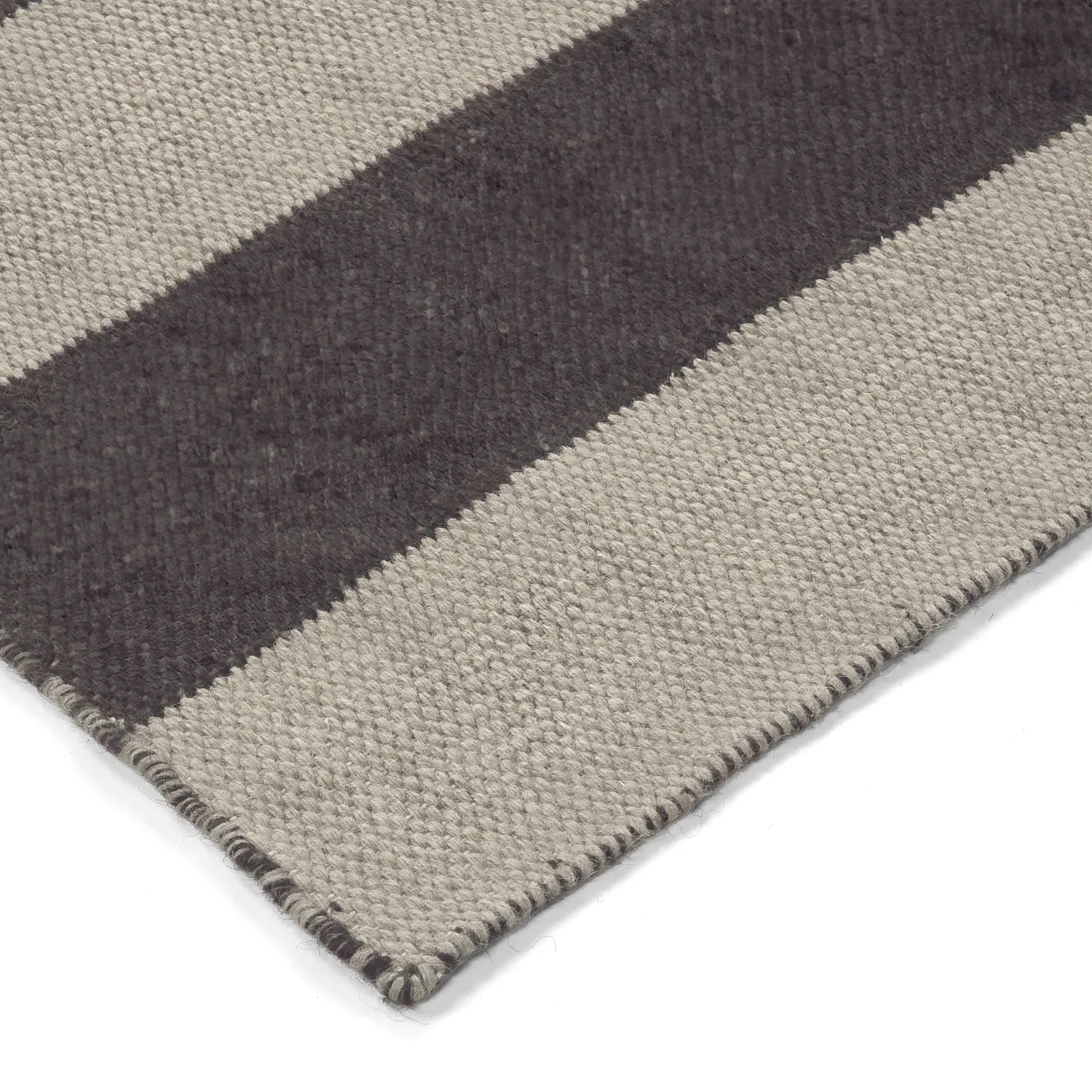 Tapis en laine - Garine (noir/beige)