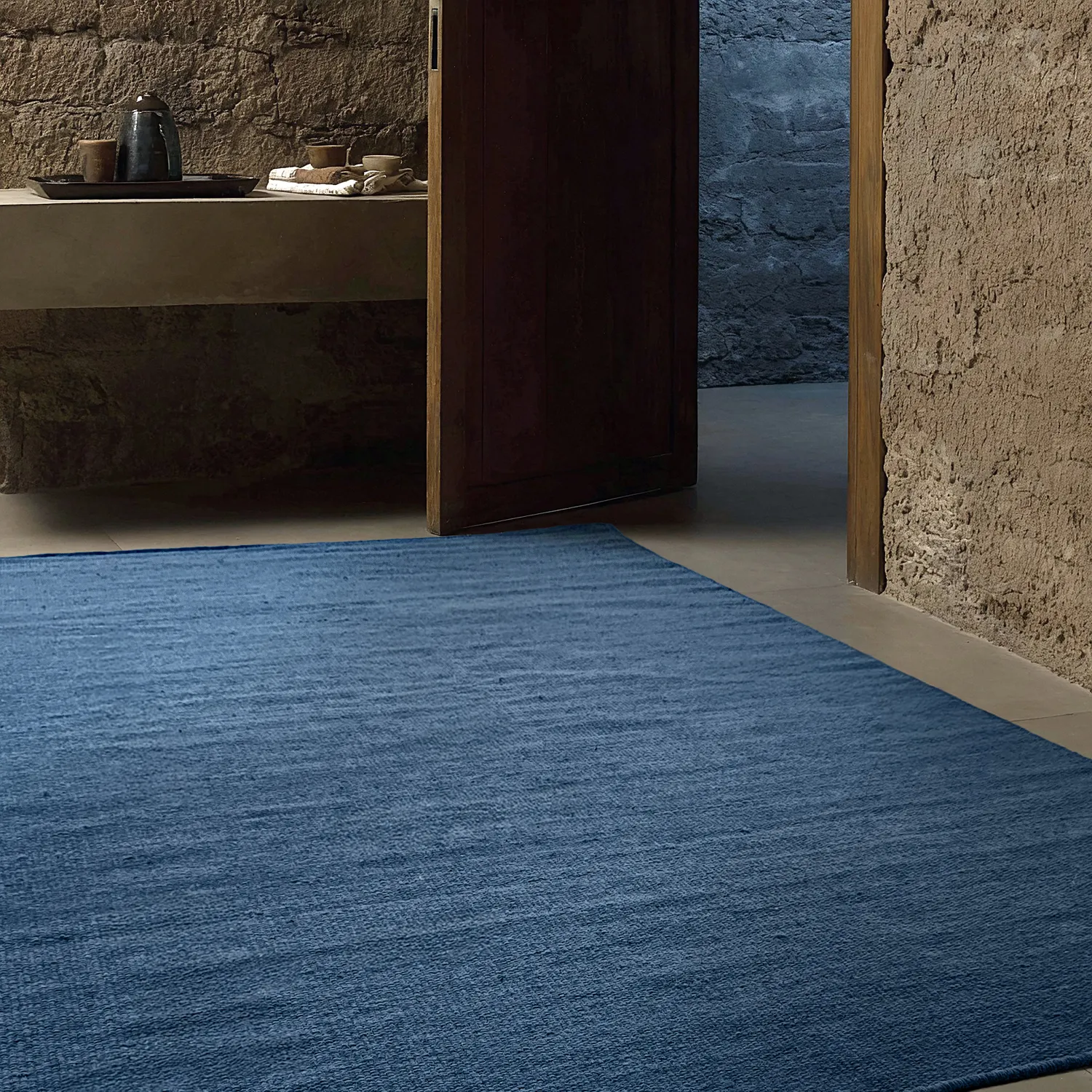Tapis en laine - Hamilton (bleu marine)