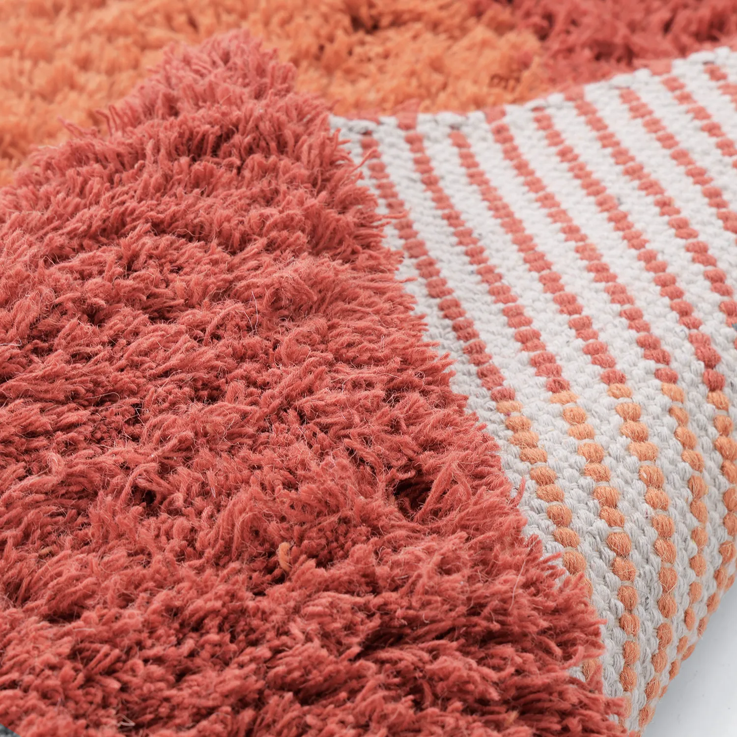 Tapis de laine - Khenifra Handknot Wool Premium (orange/rouge)