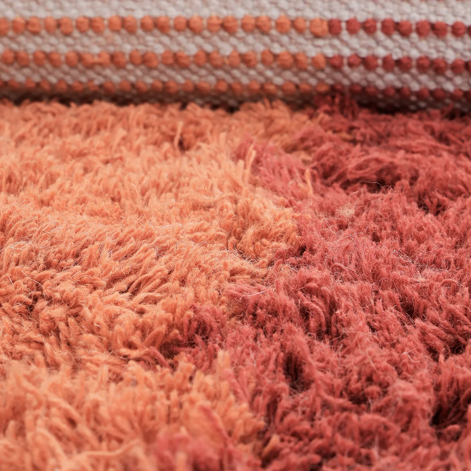 Tapis de laine - Khenifra Handknot Wool Premium (orange/rouge)