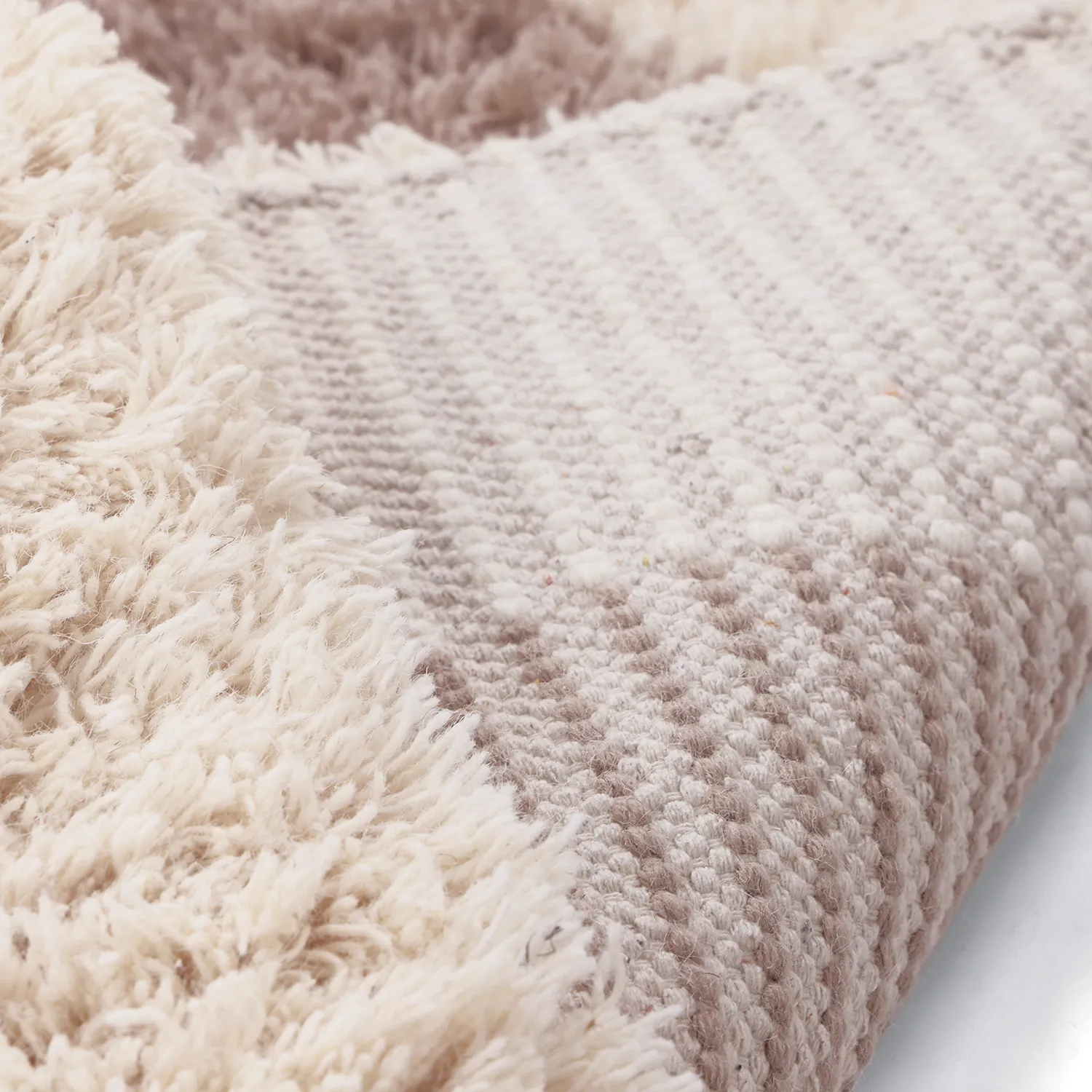Tapis de laine - Khenifra Handknot Wool Premium (taupe/crème)