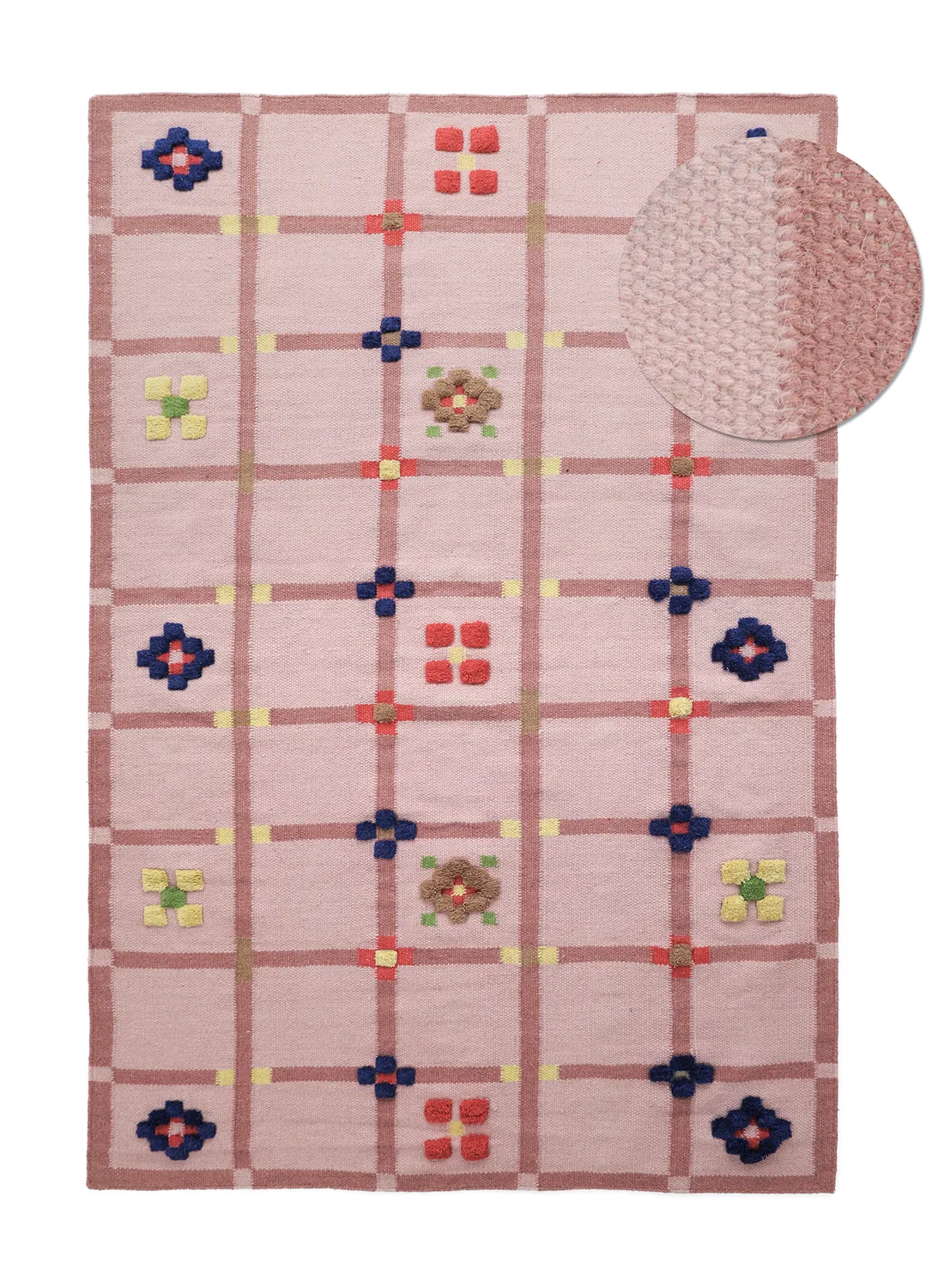 Tapis de laine - Lausanne Flatweave Tufted Premium (rose)