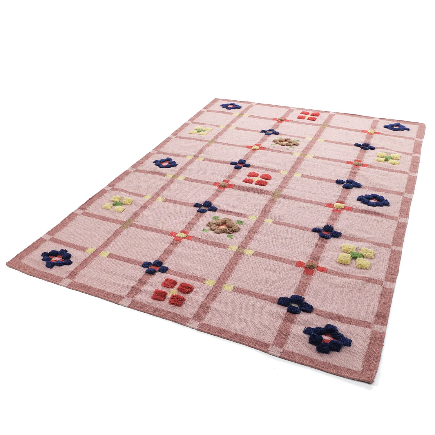 Tapis de laine - Lausanne Flatweave Tufted Premium (rose)