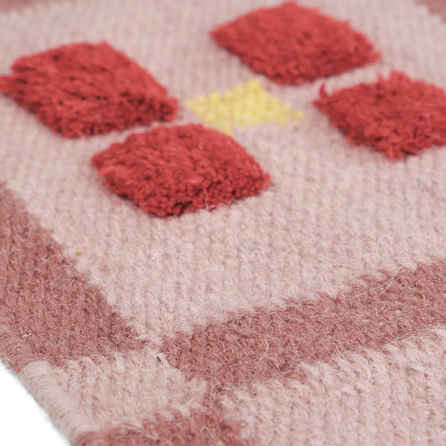 Tapis de laine - Lausanne Flatweave Tufted Premium (rose)
