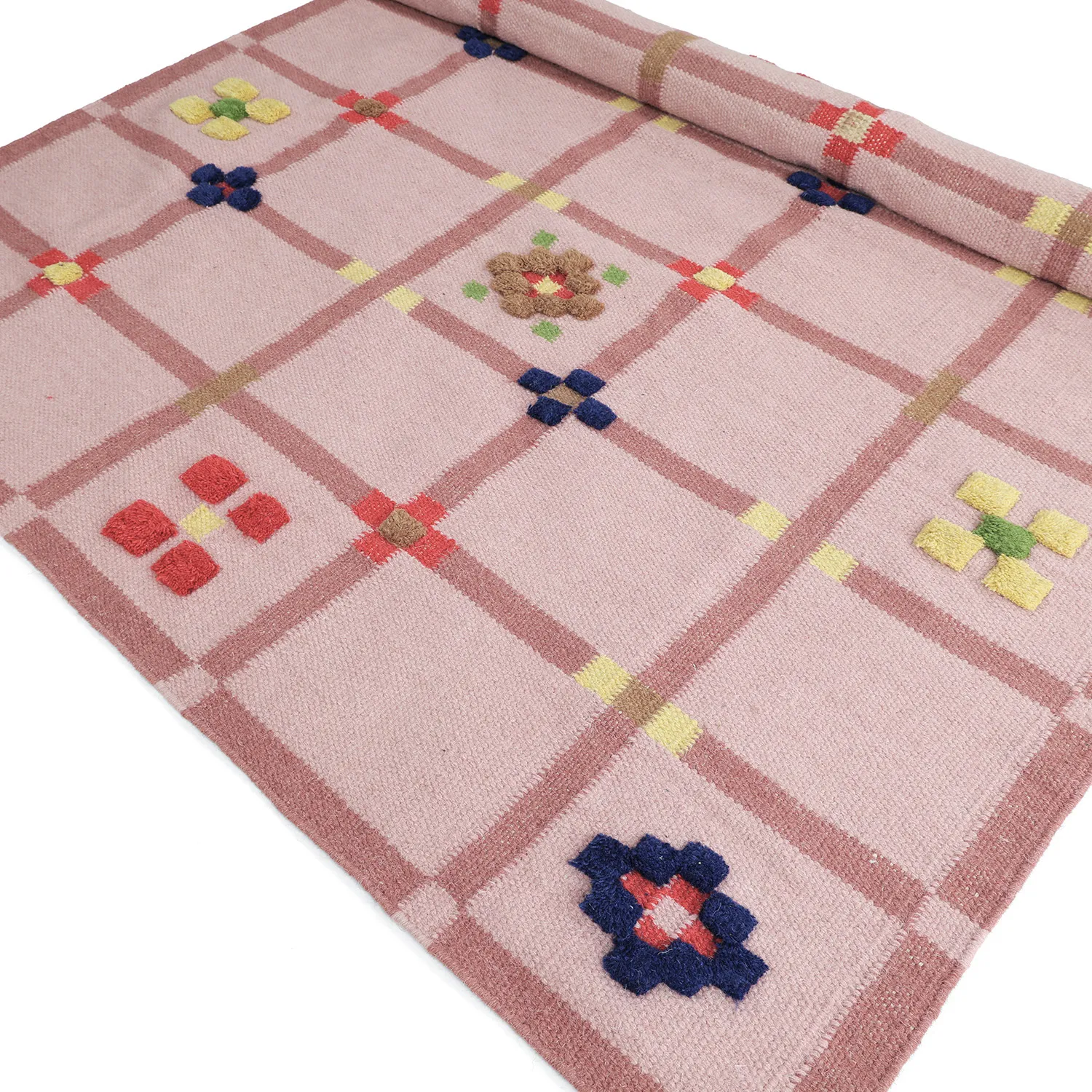 Tapis de laine - Lausanne Flatweave Tufted Premium (rose)