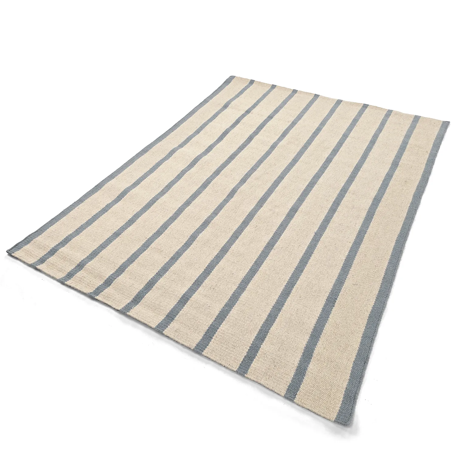 Tapis de laine - Luton (denim délavé/blanc)