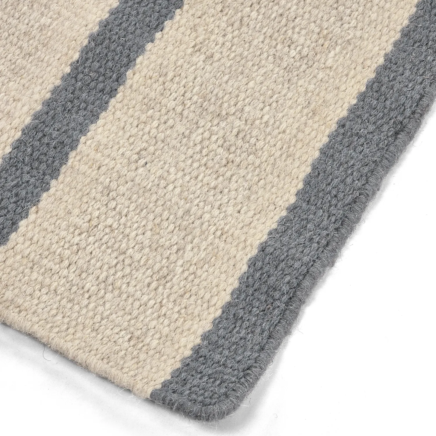 Tapis de laine - Luton (denim délavé/blanc)