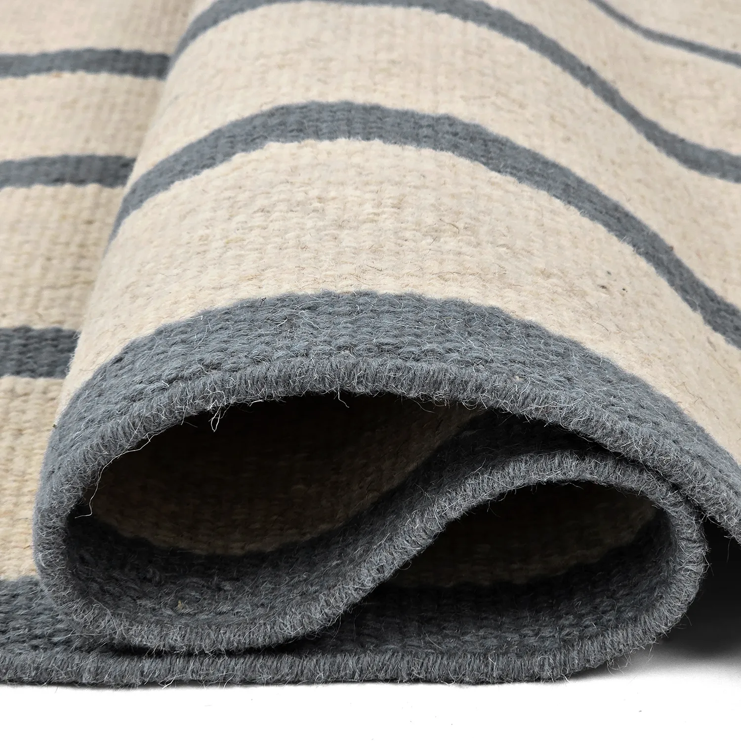 Tapis de laine - Luton (denim délavé/blanc)