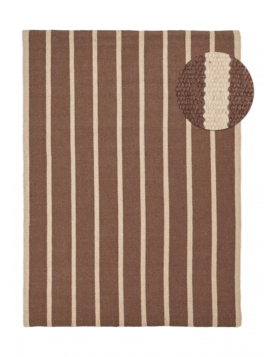 Tapis de laine - Luton (naturel/taupe foncé)