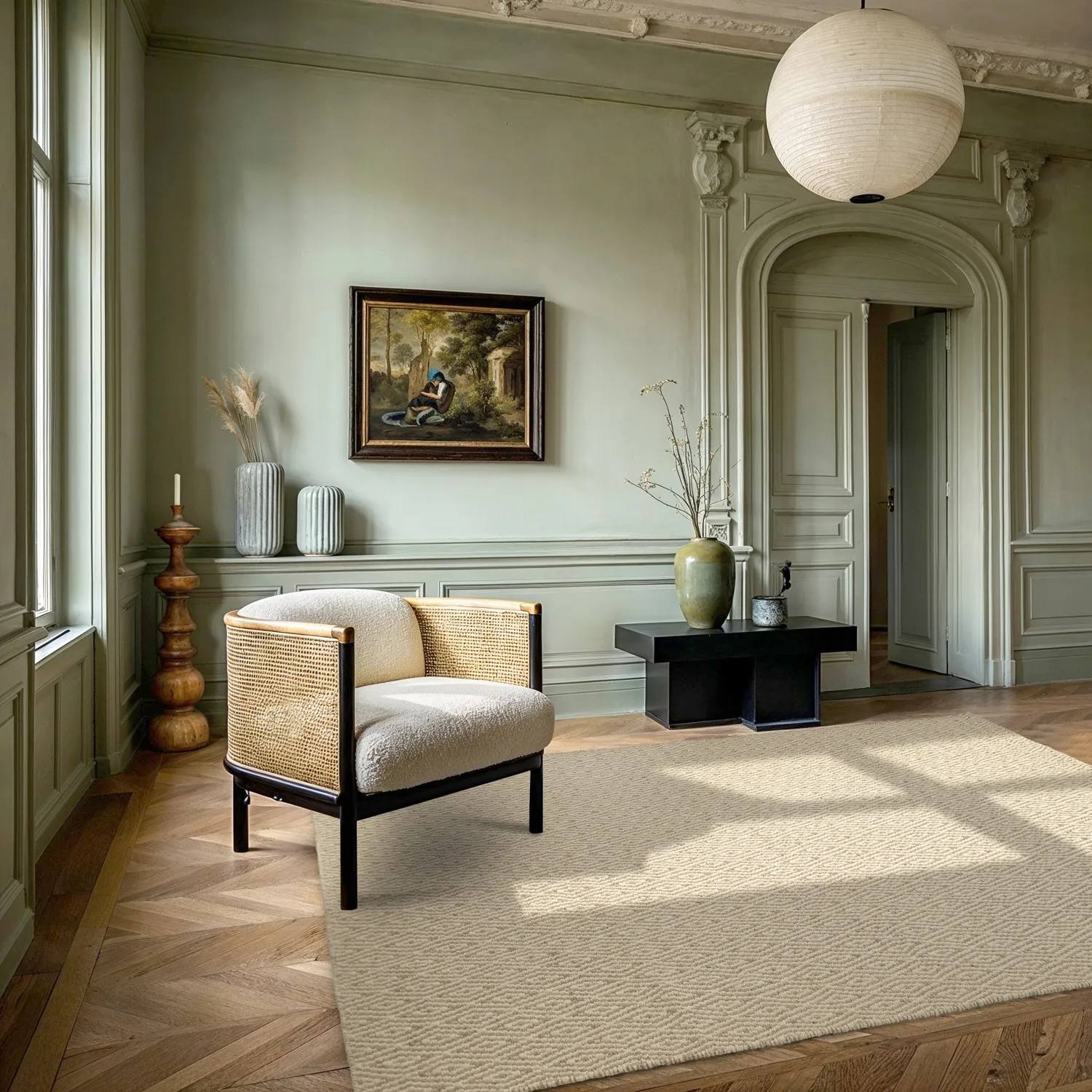 Tapis en laine - Monastir (beige/blanc)