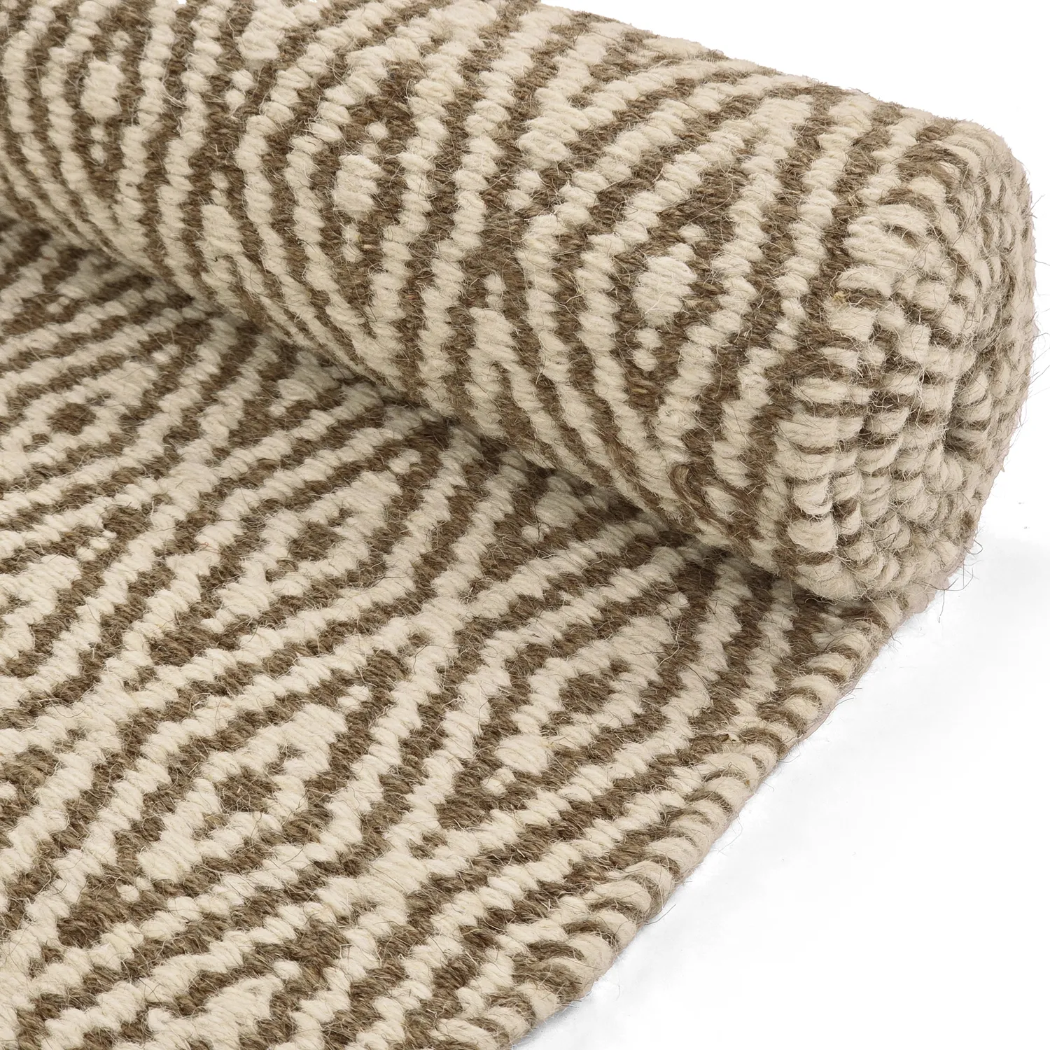 Tapis en laine - Monastir (marron/blanc)