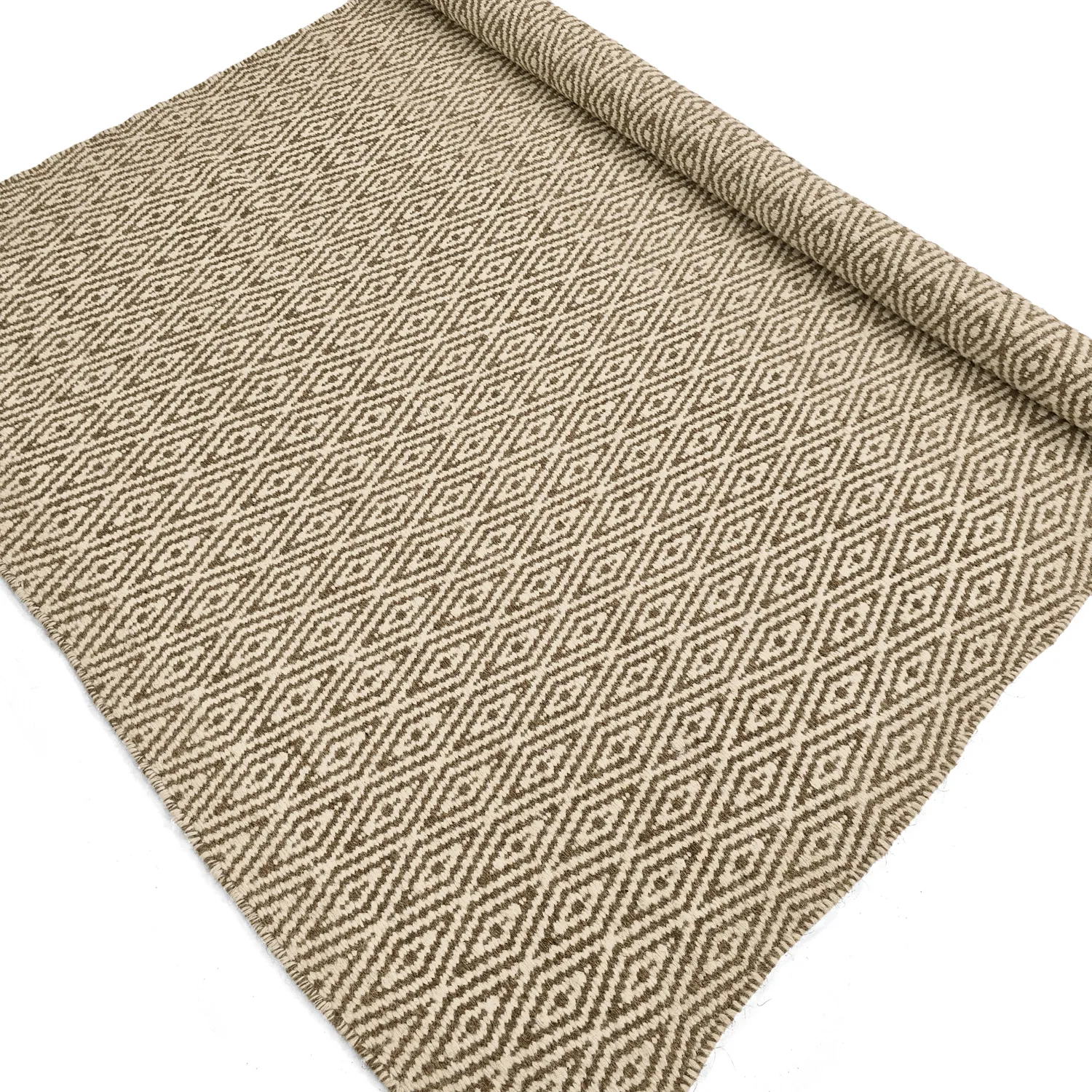 Tapis en laine - Monastir (marron/blanc)