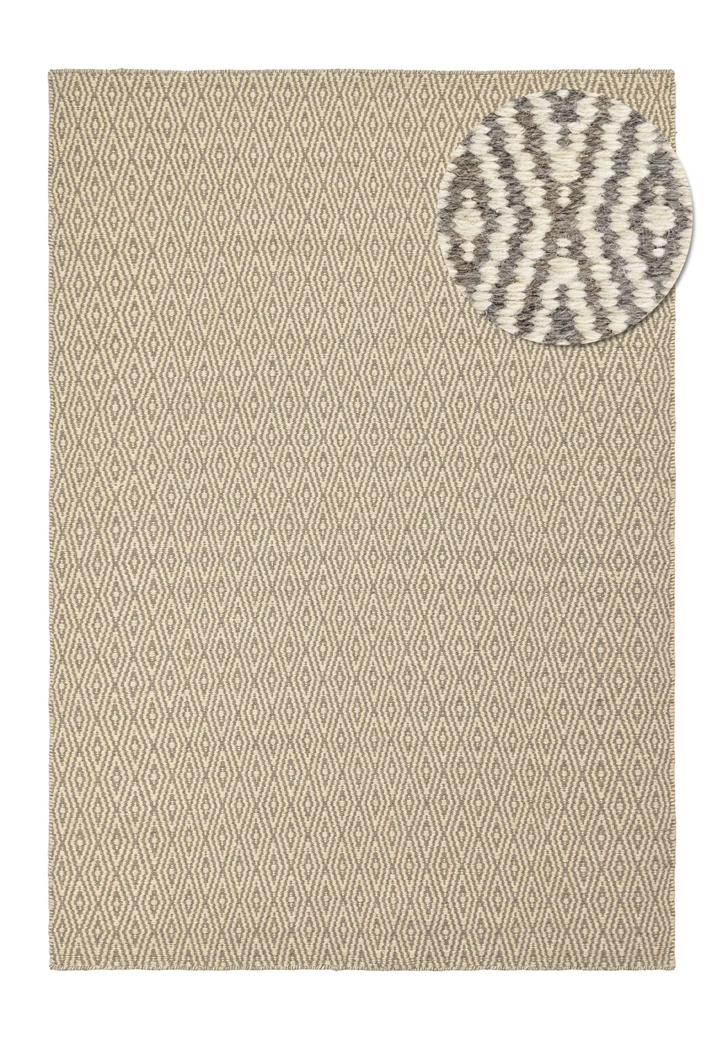 Tapis en laine - Monastir (gris/blanc)