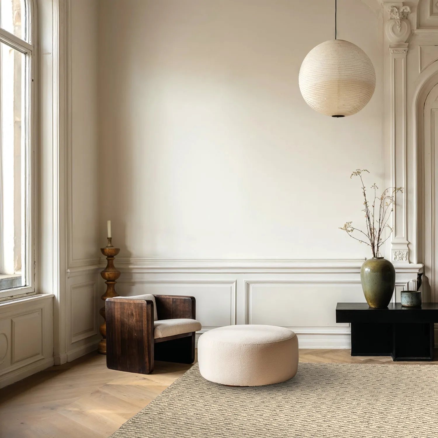 Tapis en laine - Monastir (gris/blanc)
