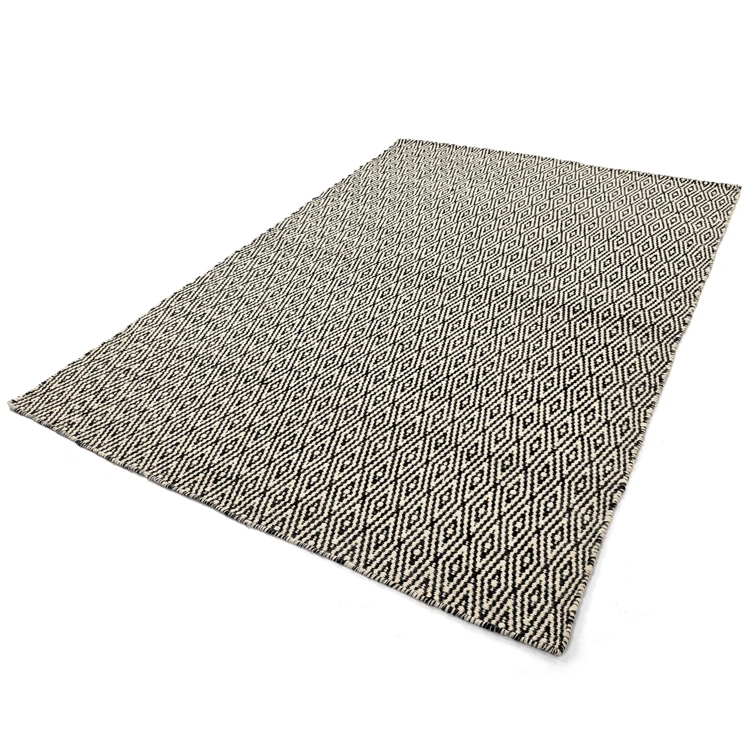 Tapis en laine - Monastir (noir/blanc)